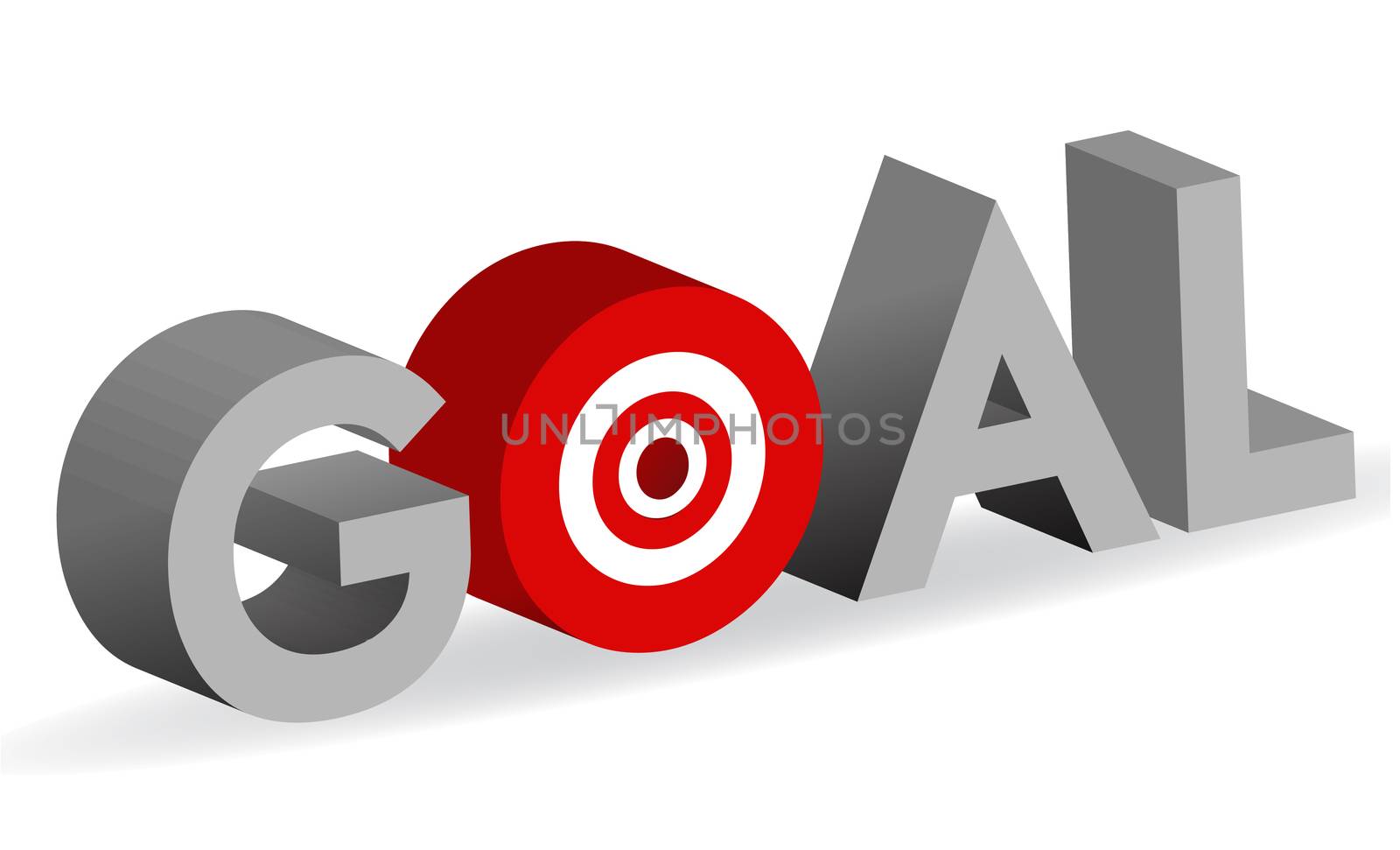 Goal word with bullseye target sign by alexmillos