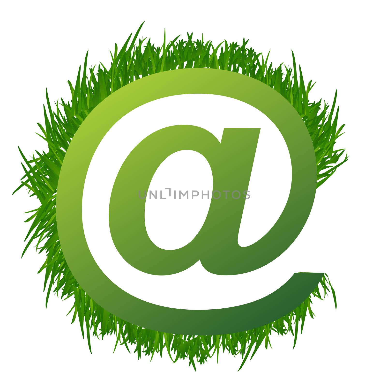 grass at sign illustration design on white by alexmillos