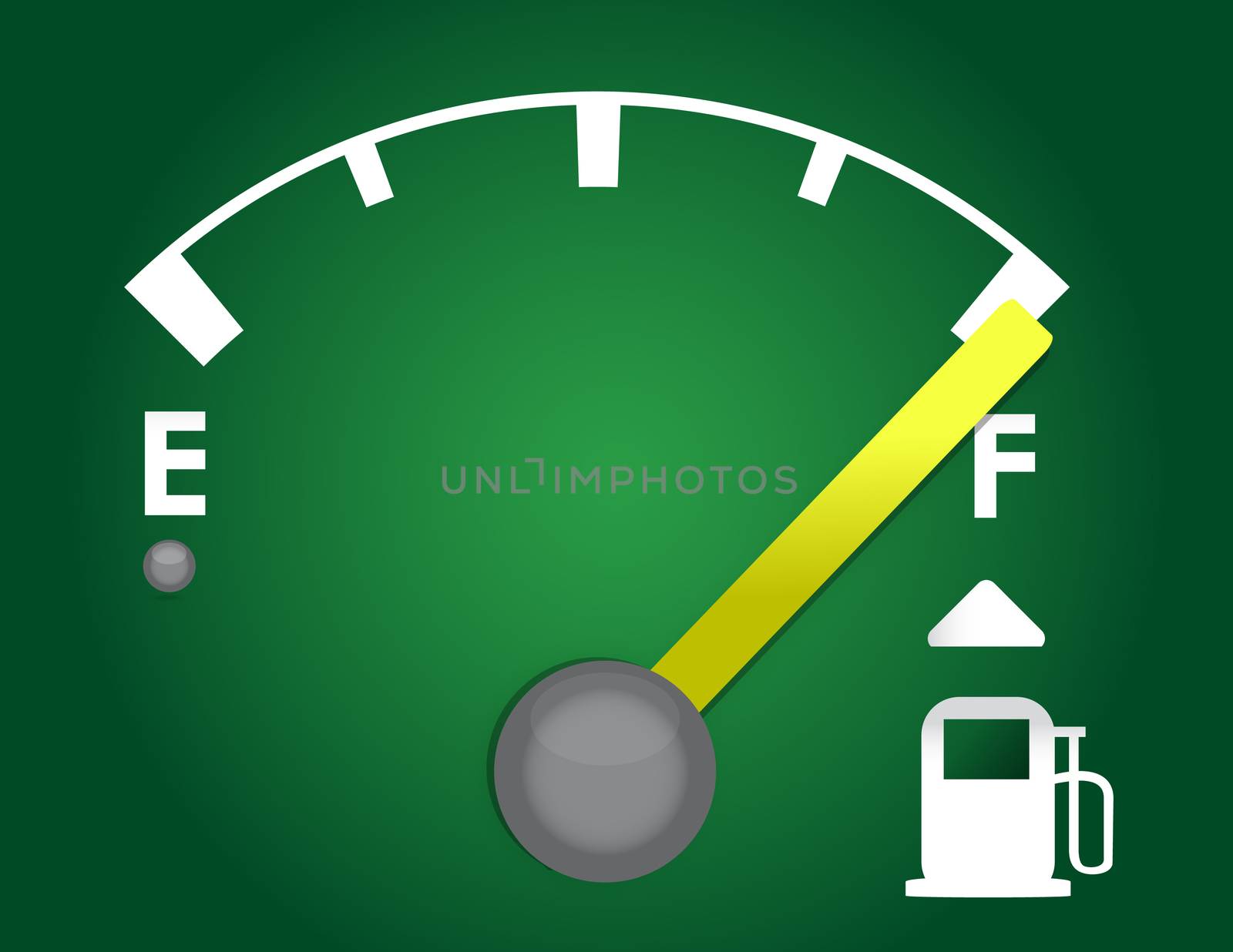 detailed gas gage illustration design isolated on a dark green background