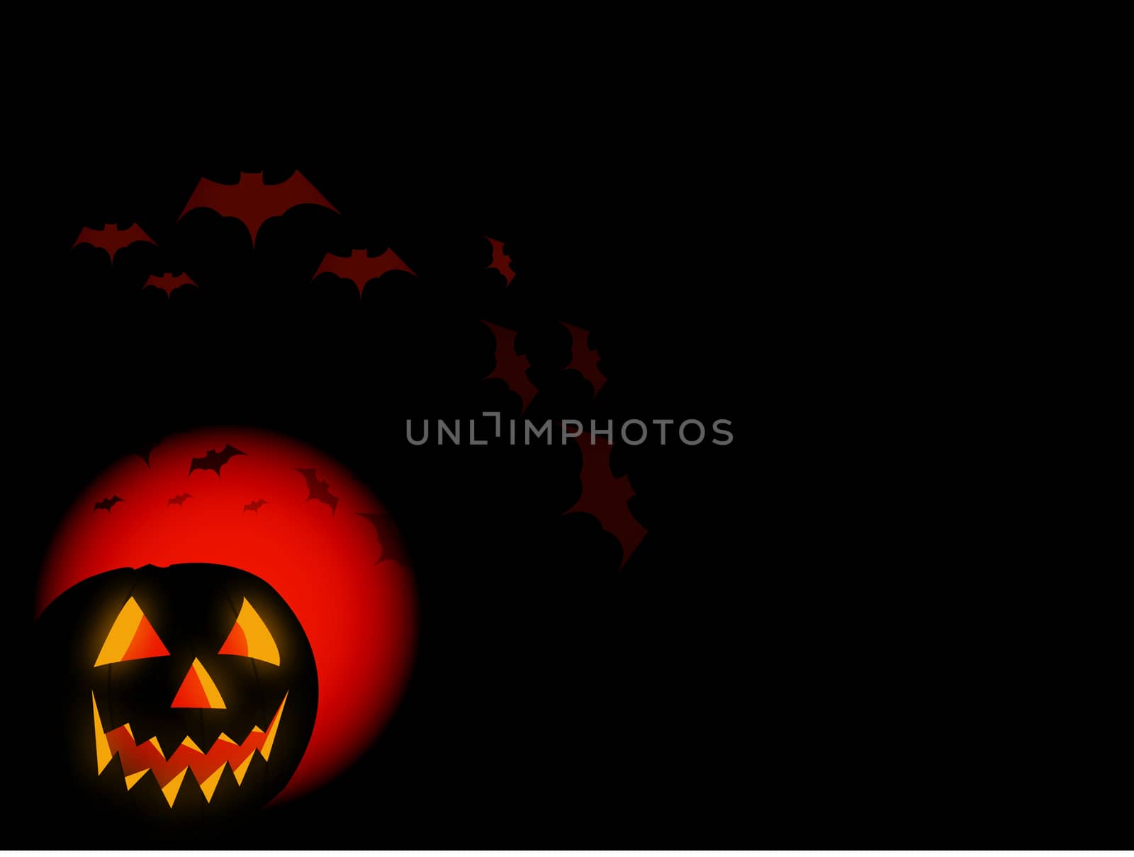 Halloween pumpkin with copy space