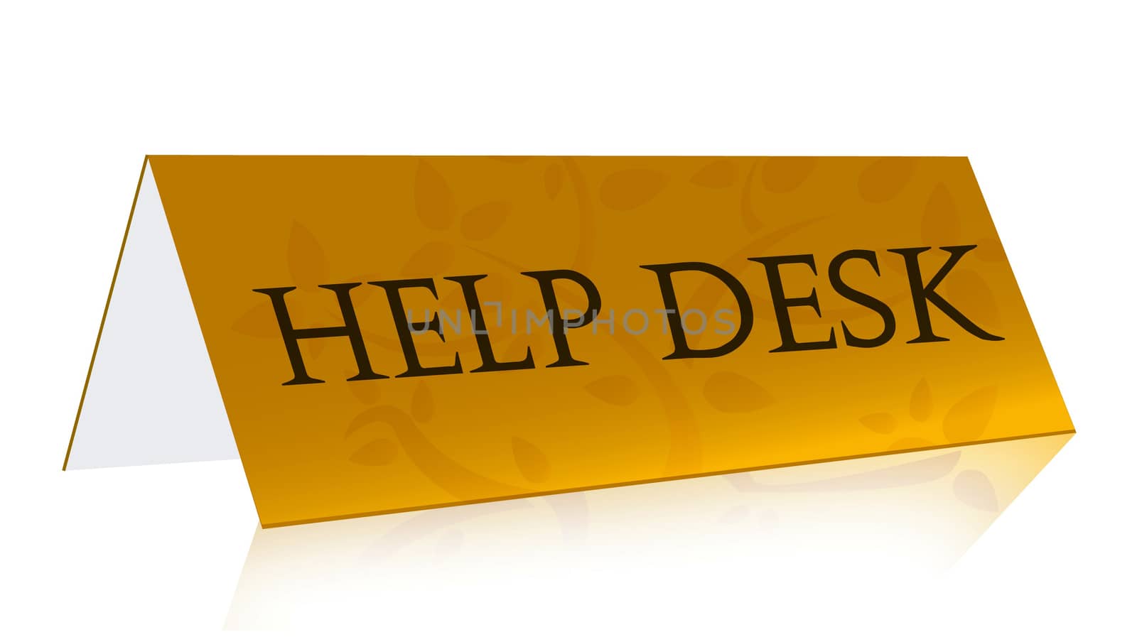 Help desk gold illustration design