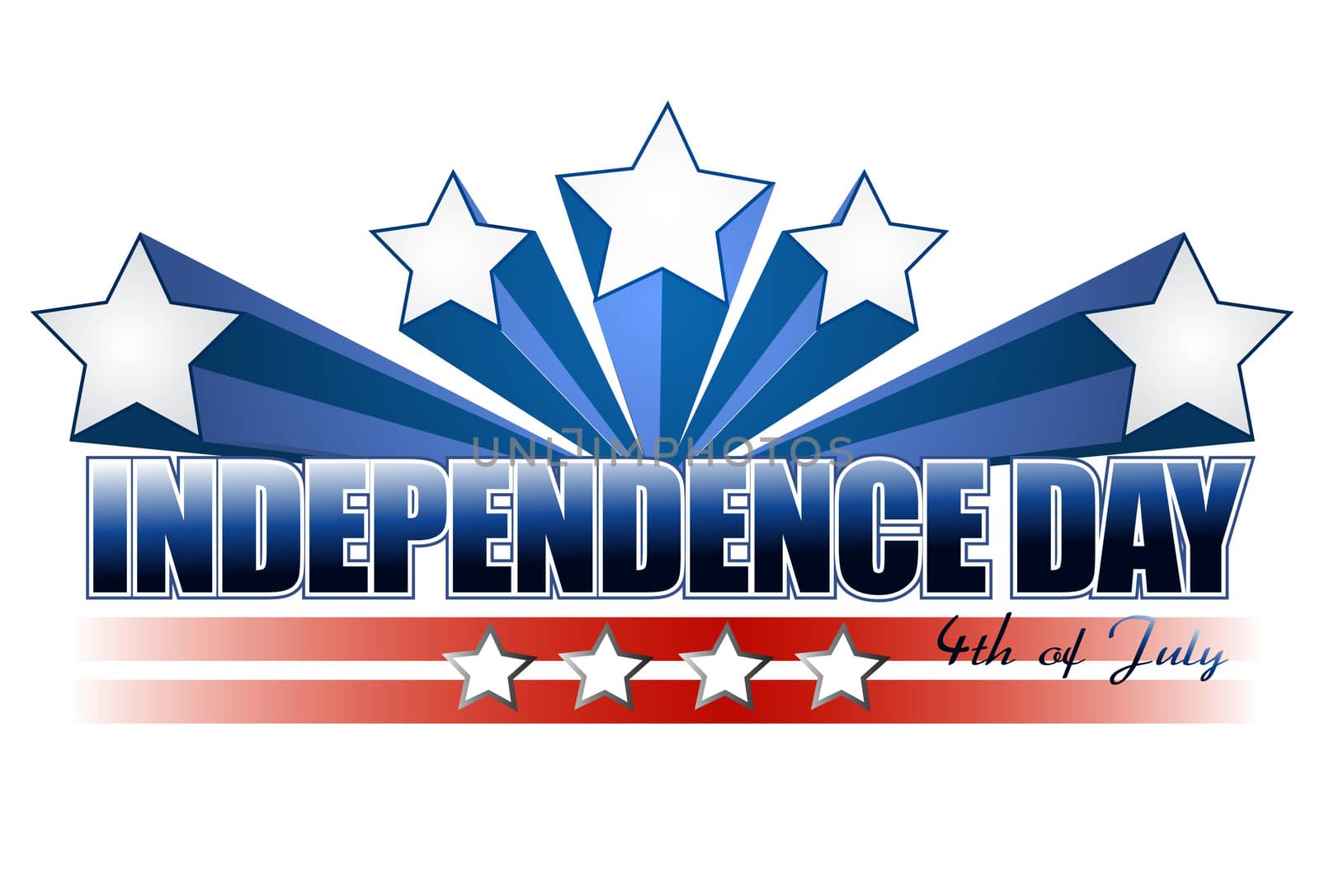Independence day 4th of july sign