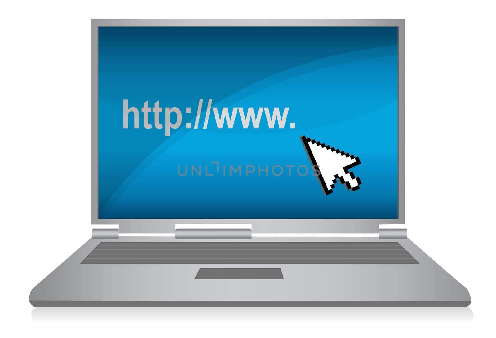 http cursor and laptop