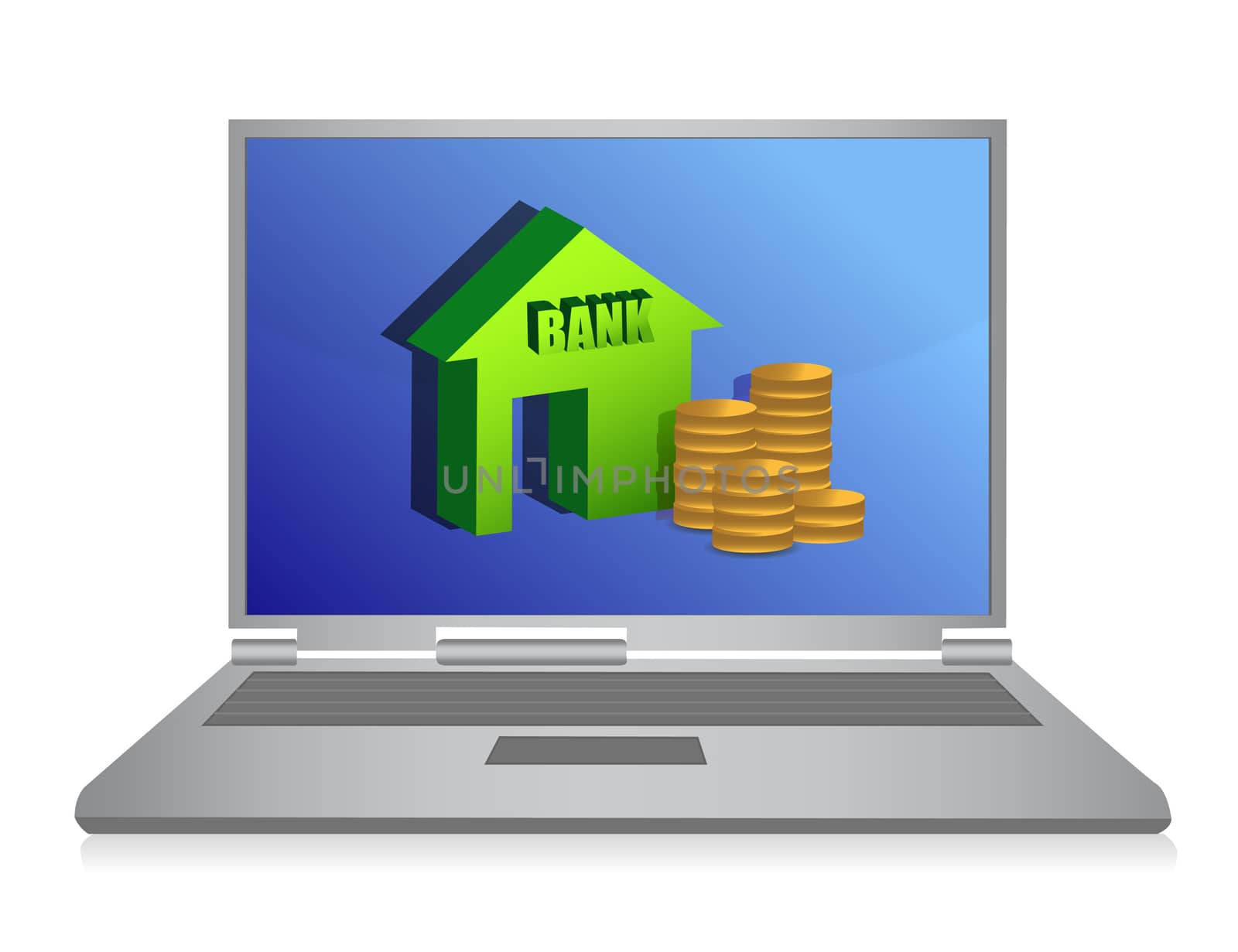 online banking illustration concept design over white