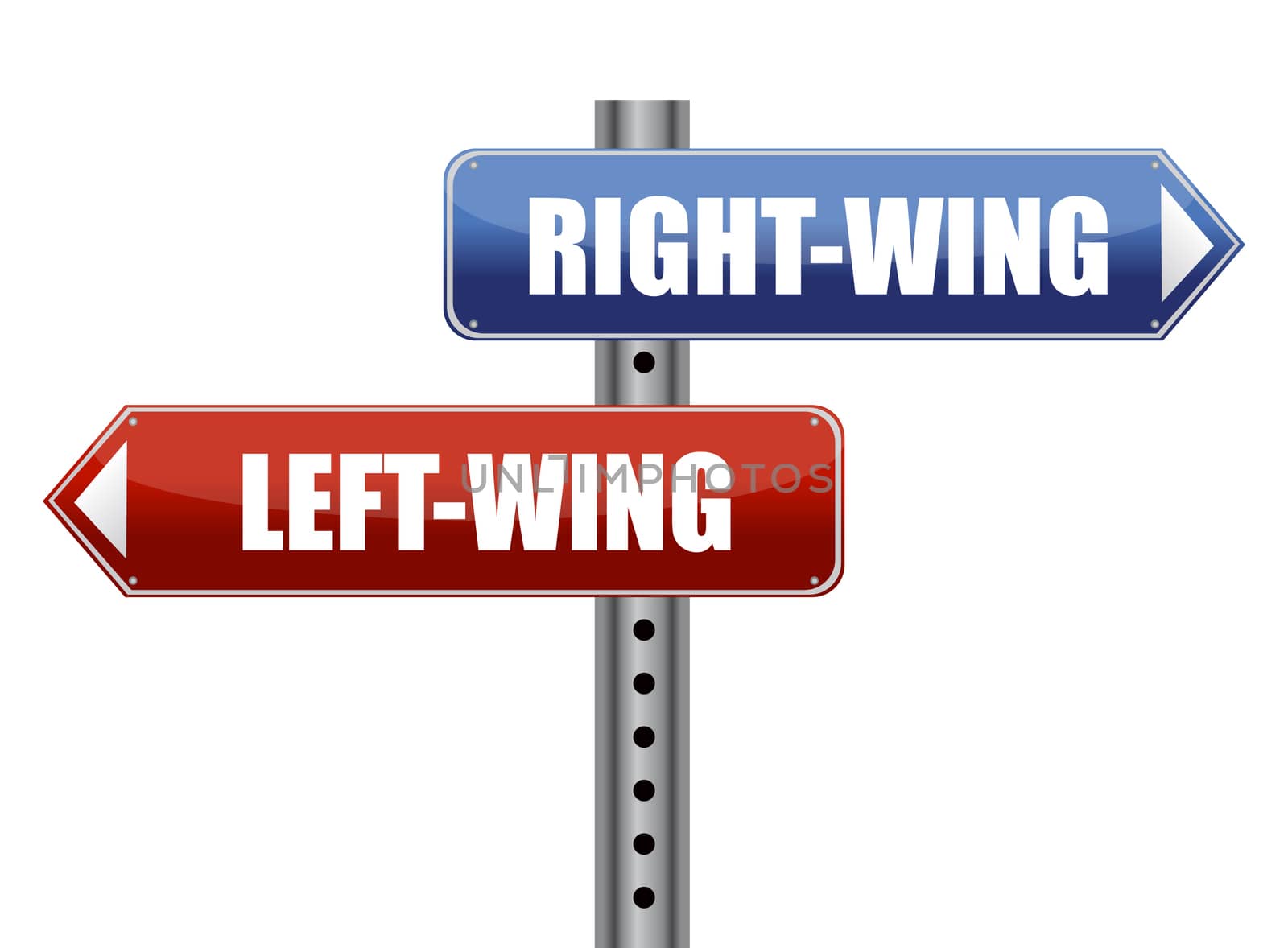 left and right wing sign illustration design
