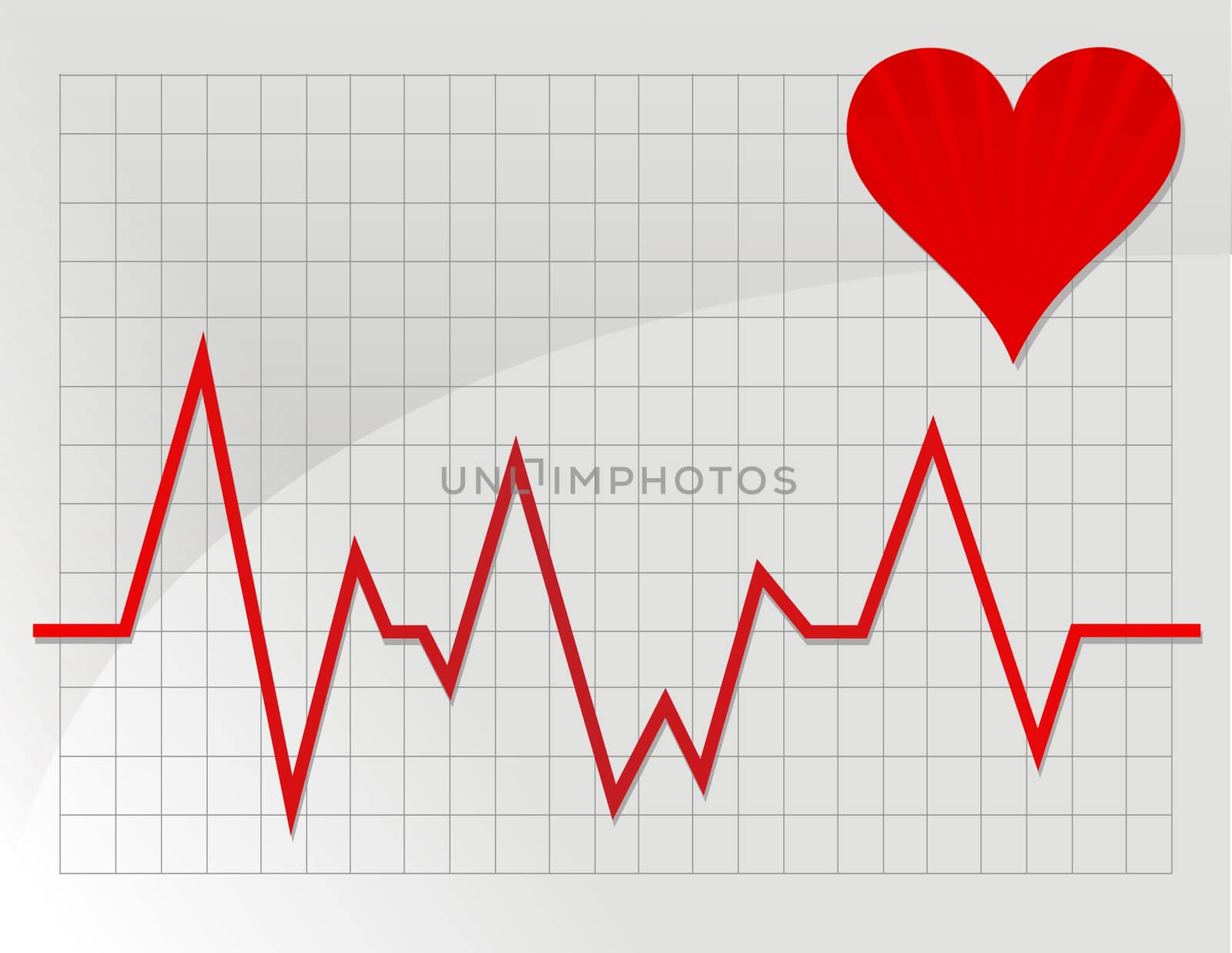 lifeline heart illustration design over white