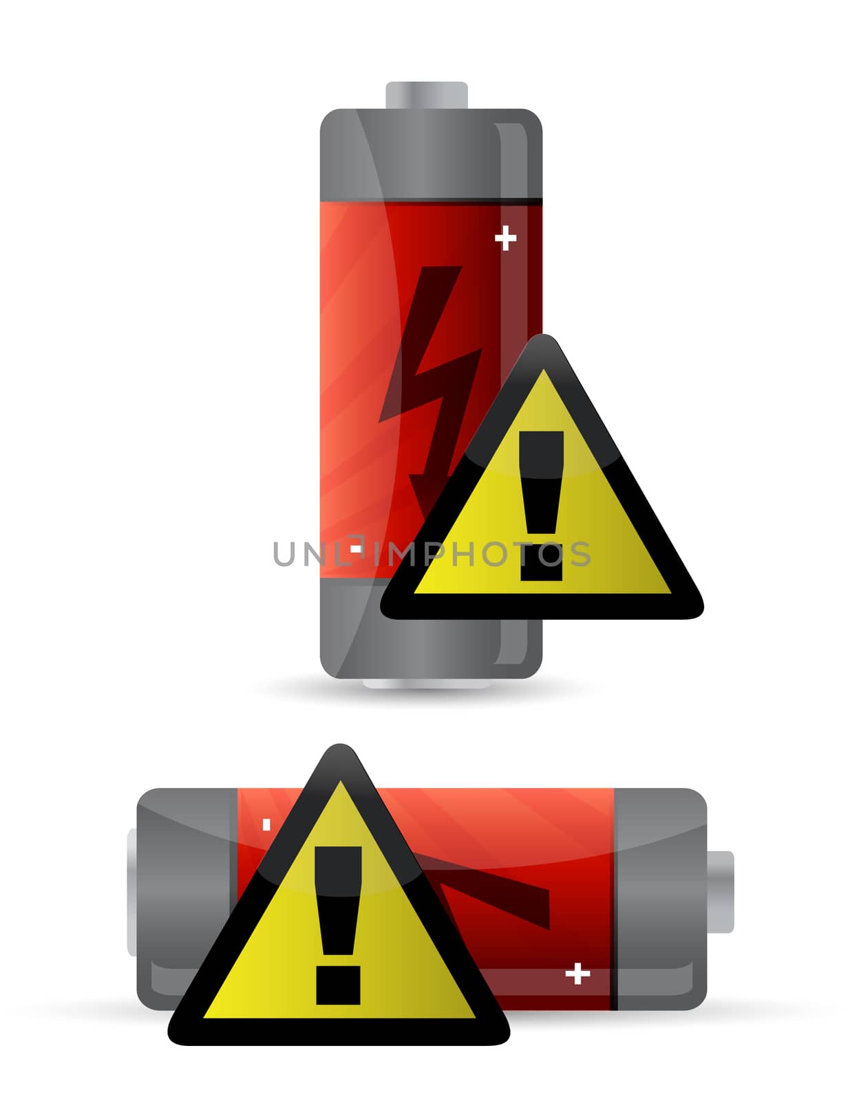 low battery icon illustration design