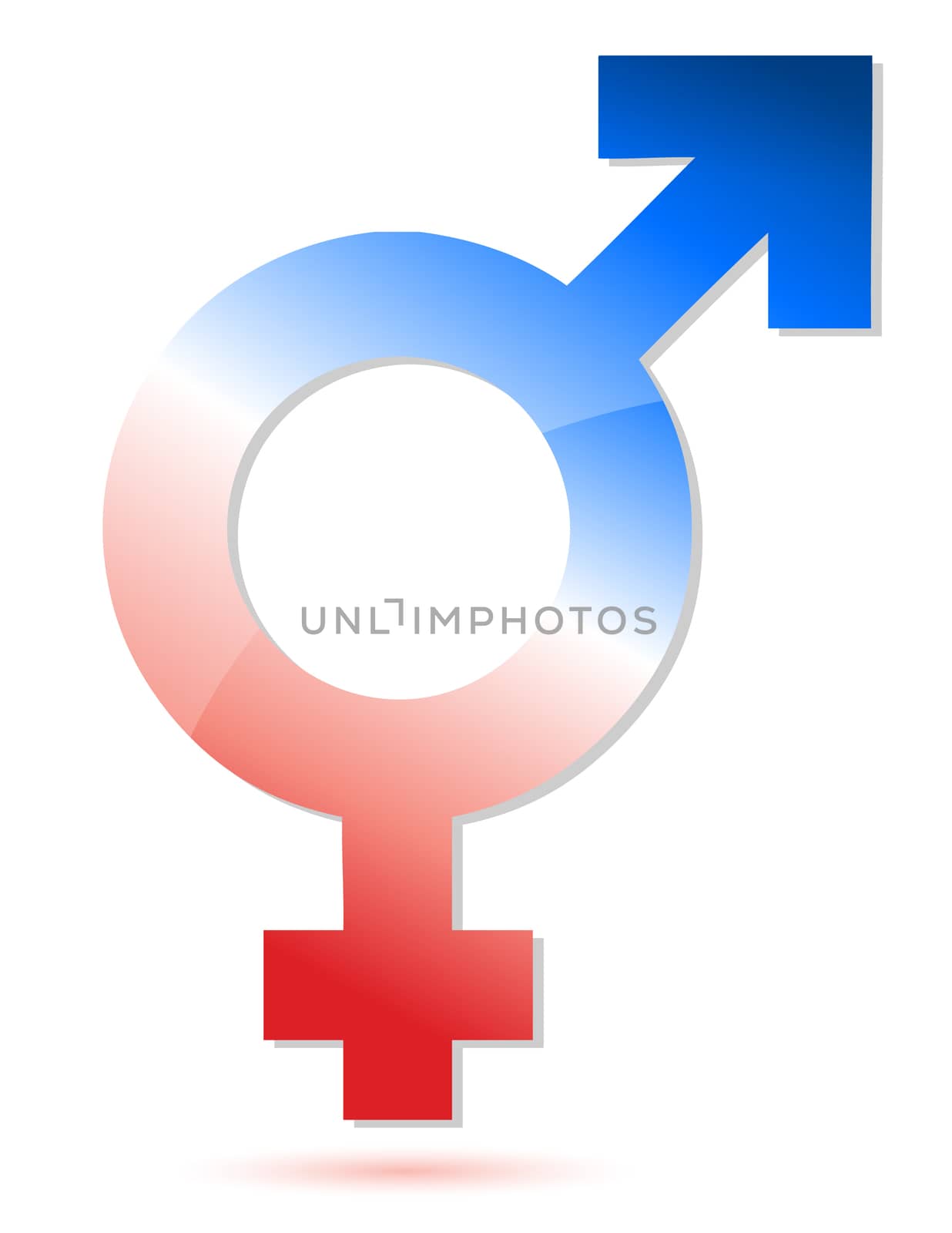 Male and female union symbol