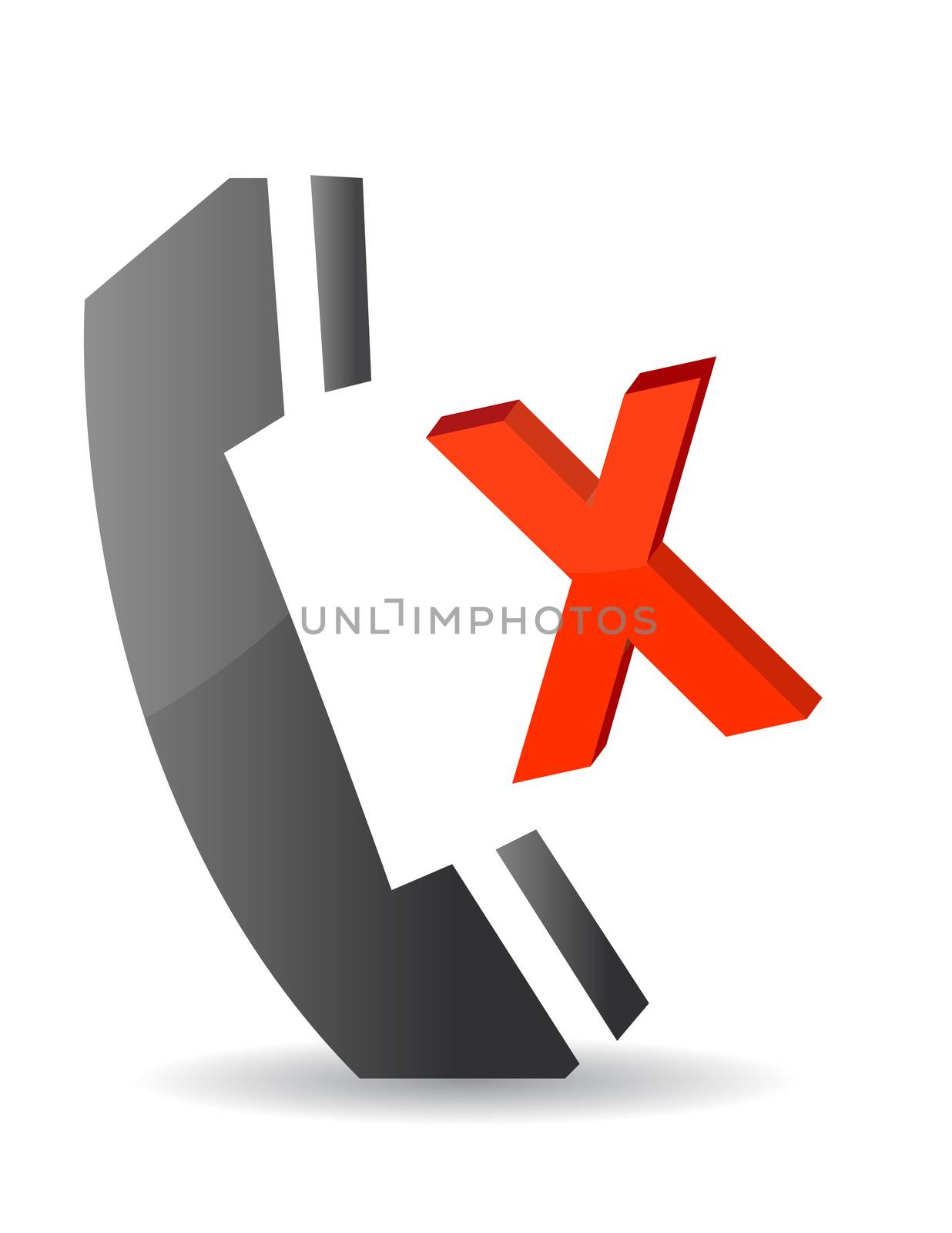 missed call illustration icon isolated over a white background