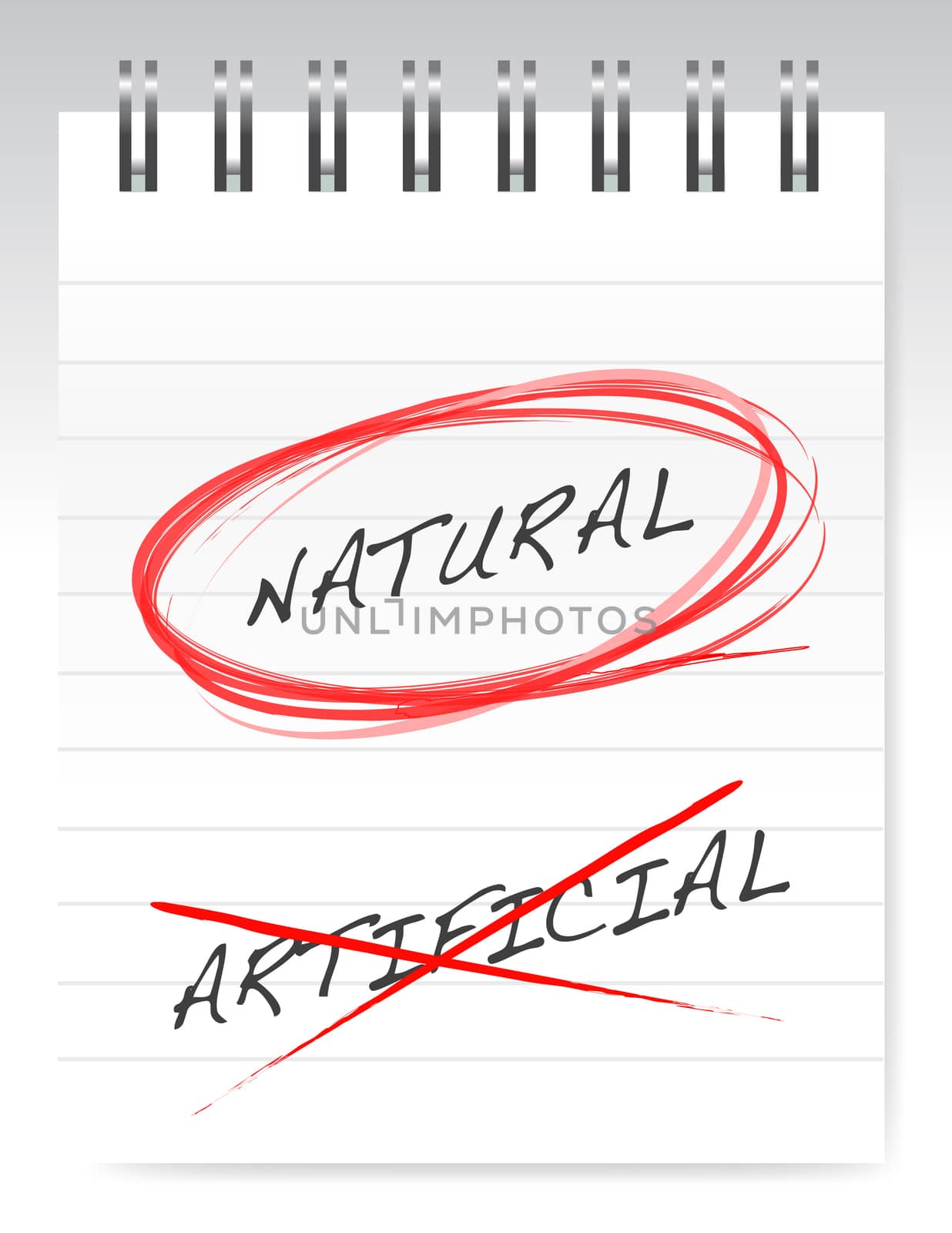 chose natural over artificial illustration design