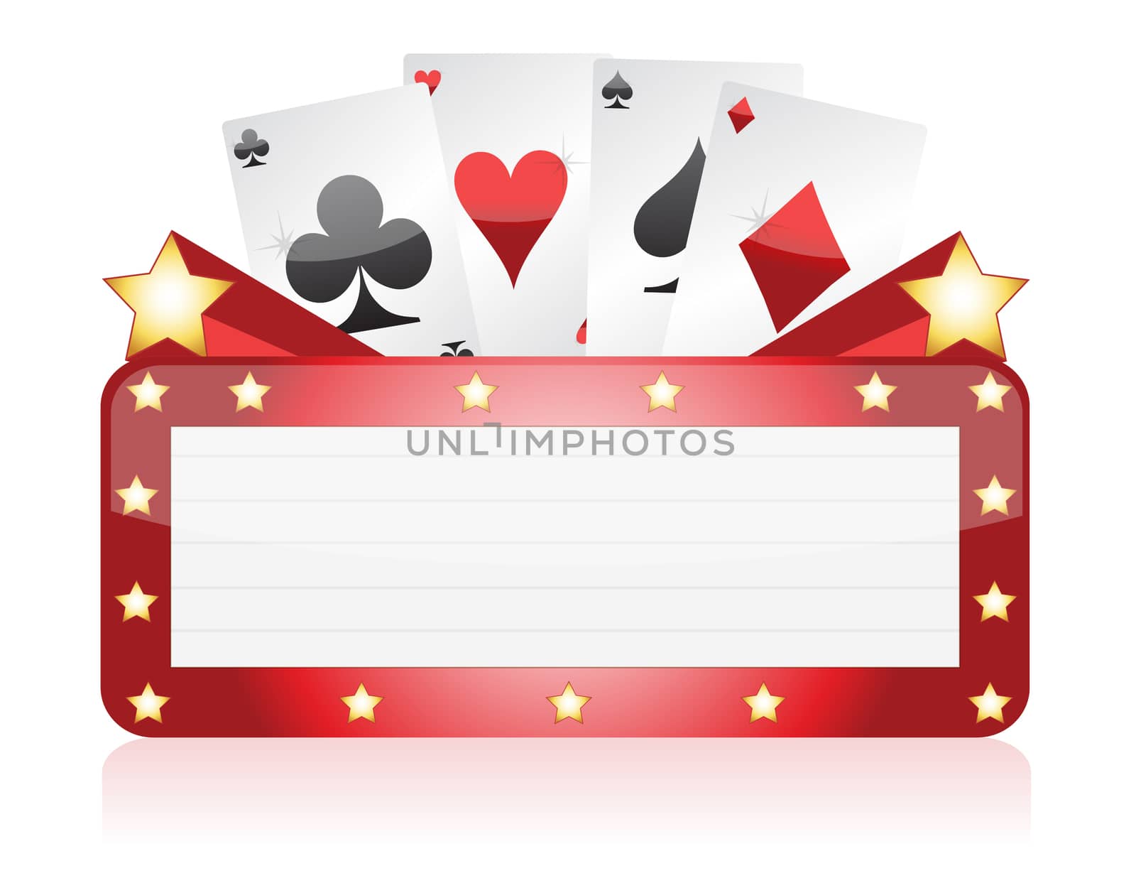 Casino neon light sign illustration design over white