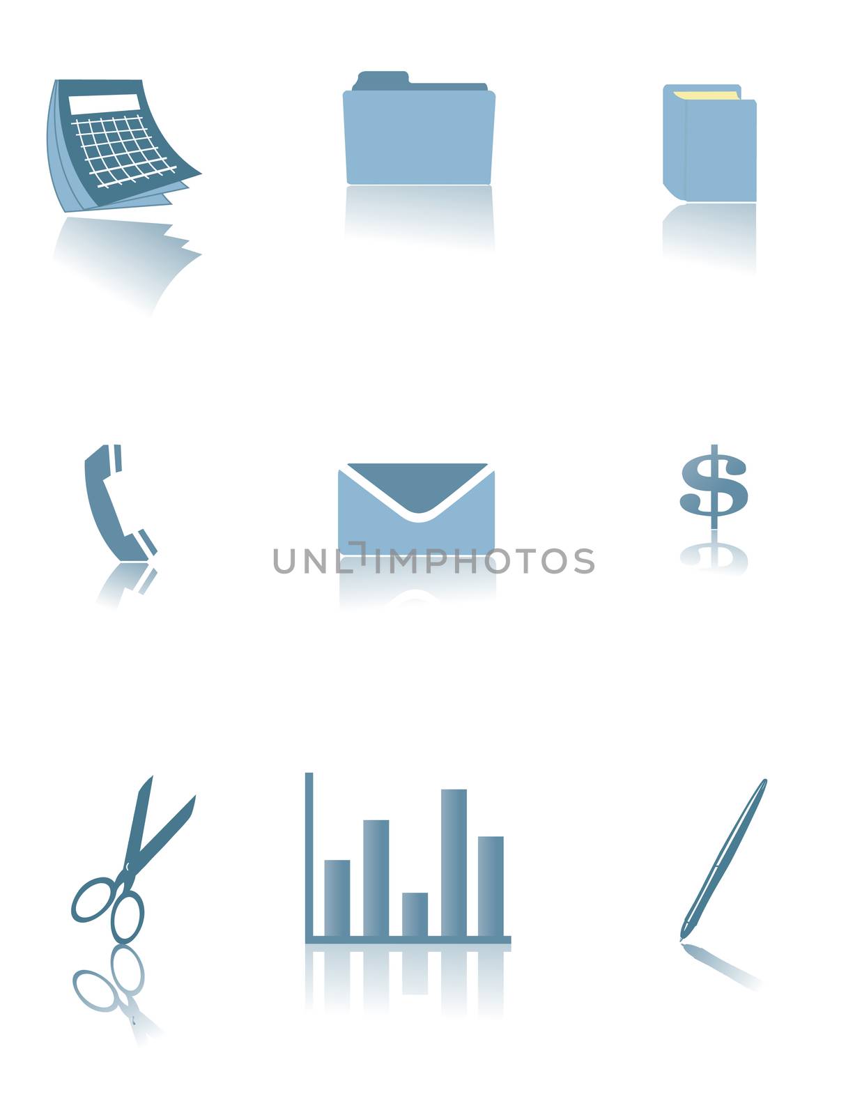 Business and various Office icons. Vector available