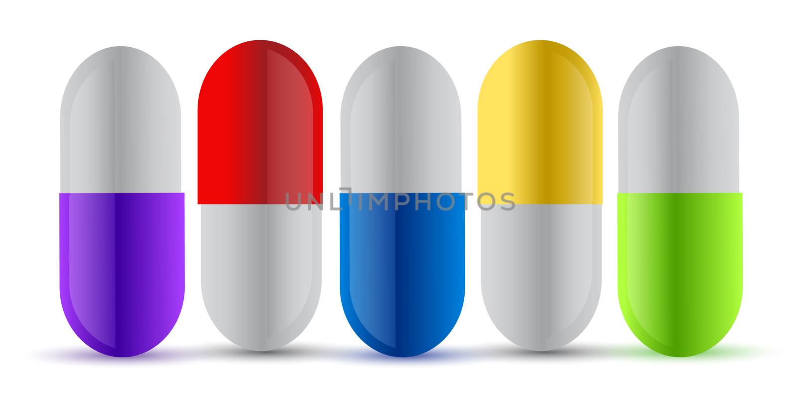 Different color pills