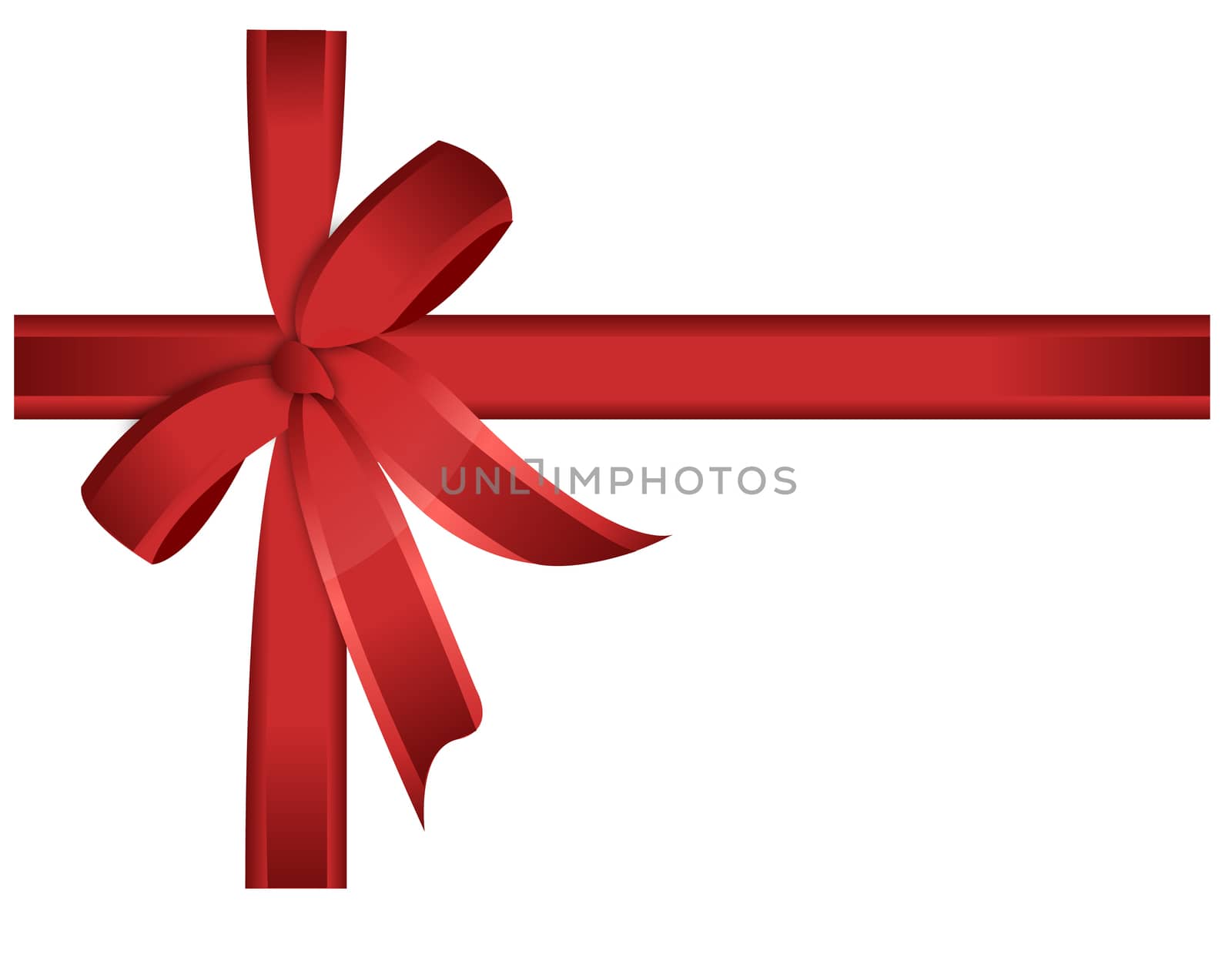 Red cross ribbon and bow. Vector file available.