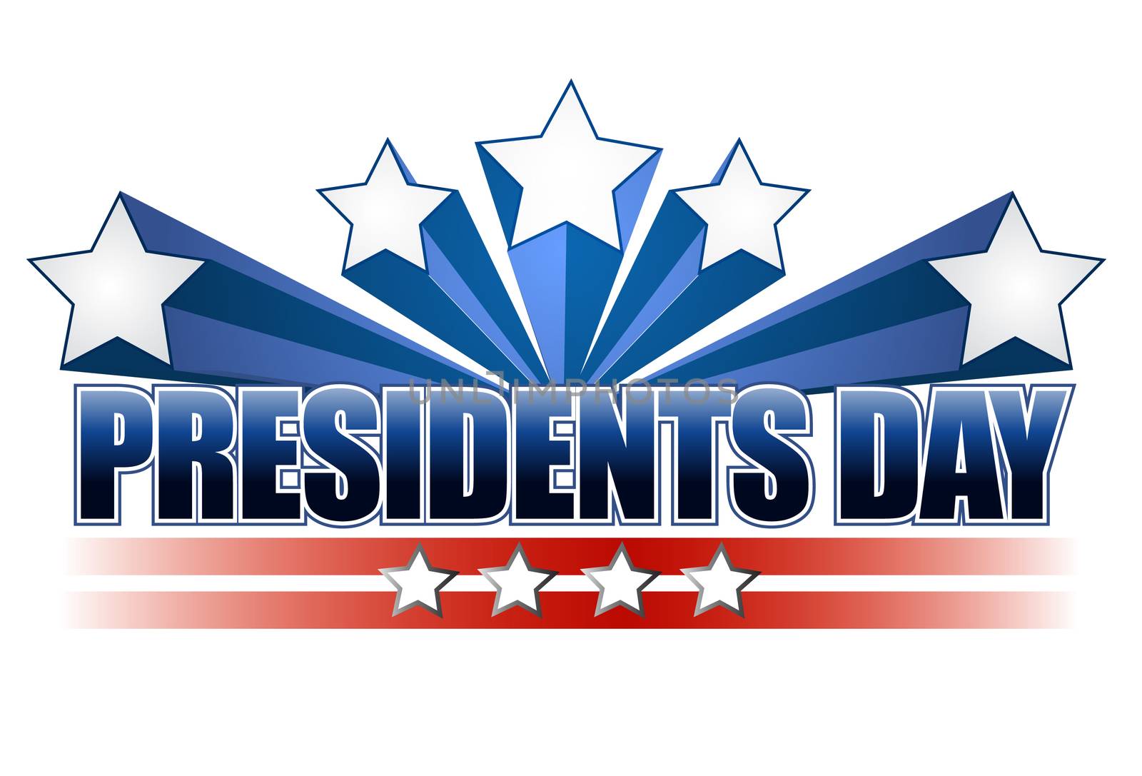 presidents day sign isolated over a white background.