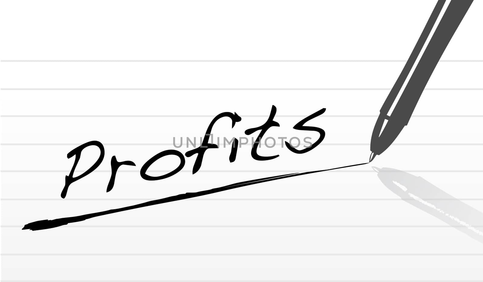 Pen writing profits