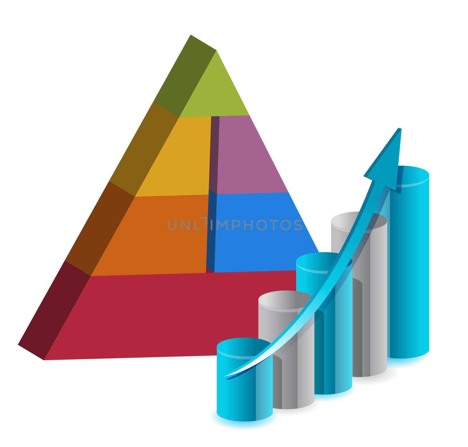 business pyramid chart illustration design