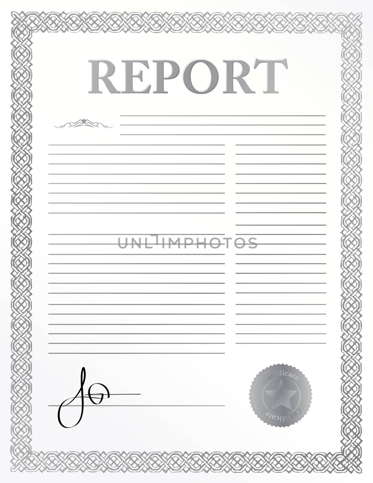 signed report paper illustration design