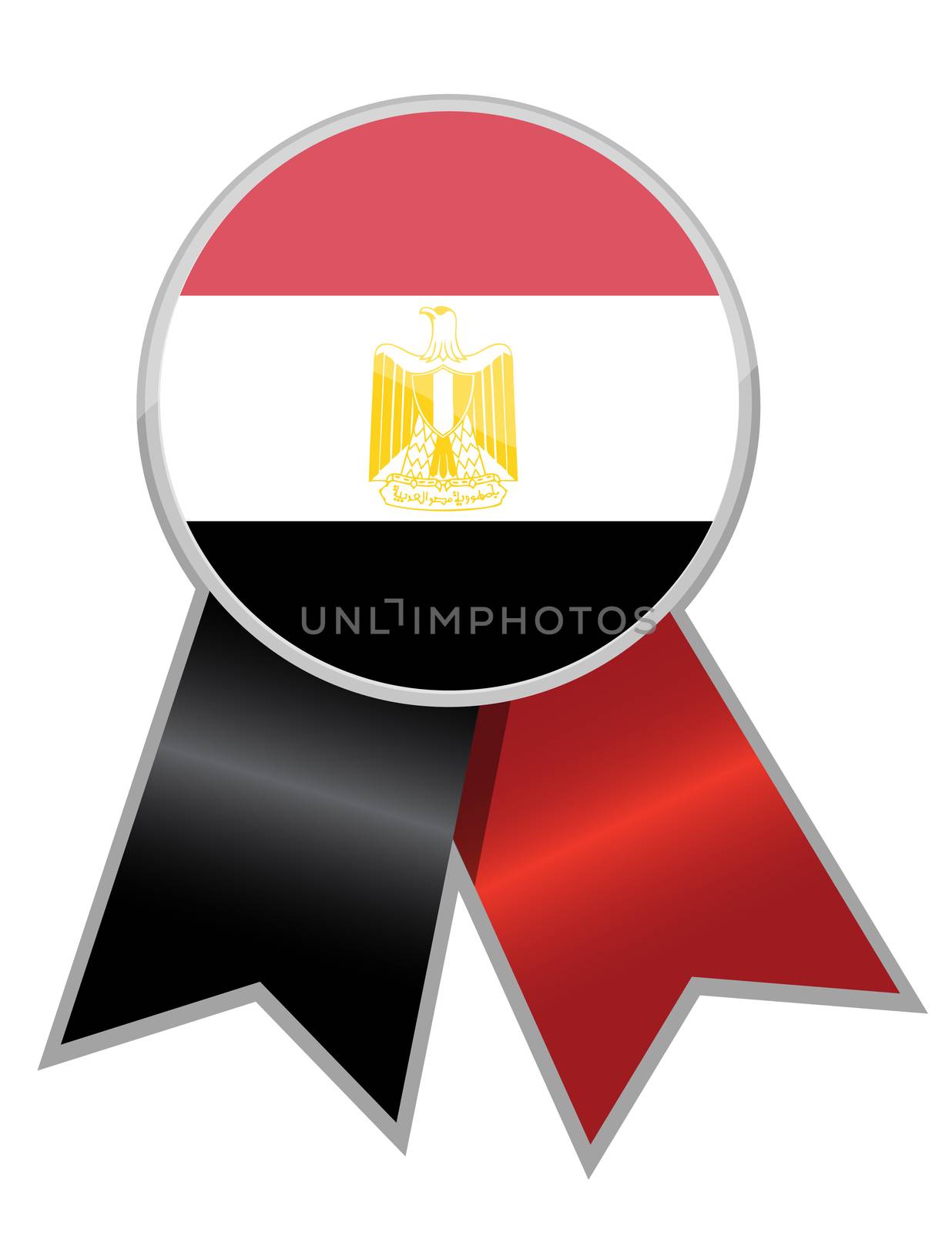 egypt ribbon isolated over a white background