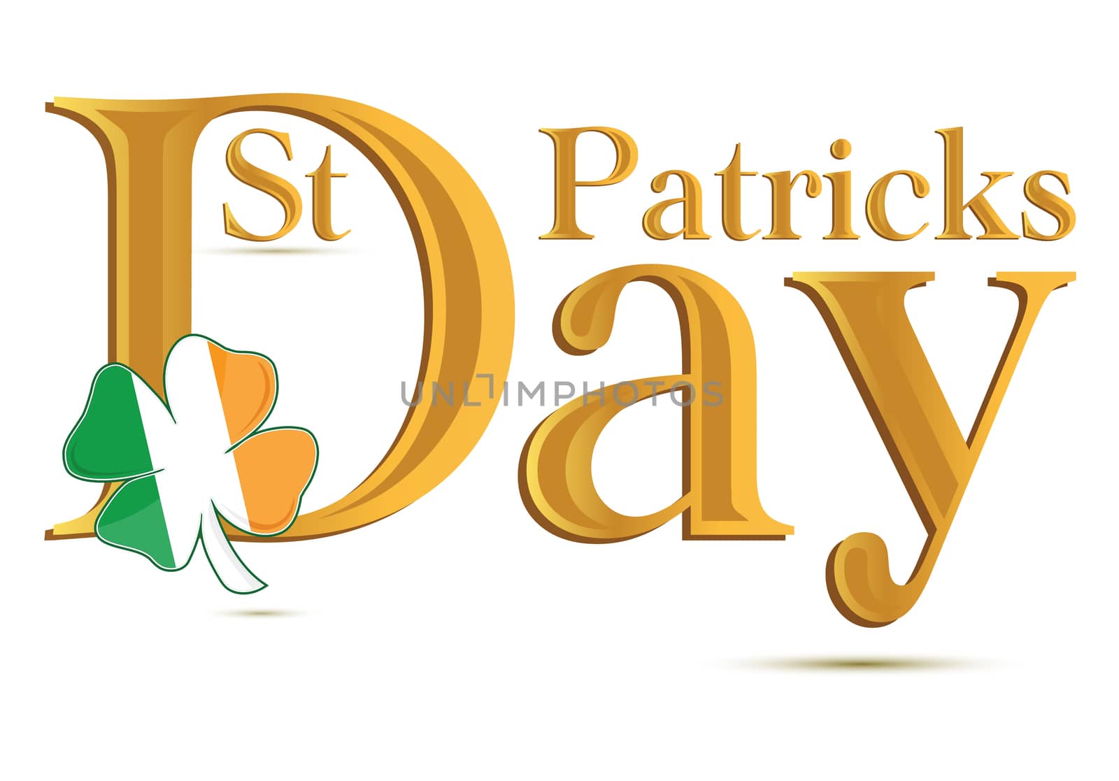 St.Patrick's Day gold text