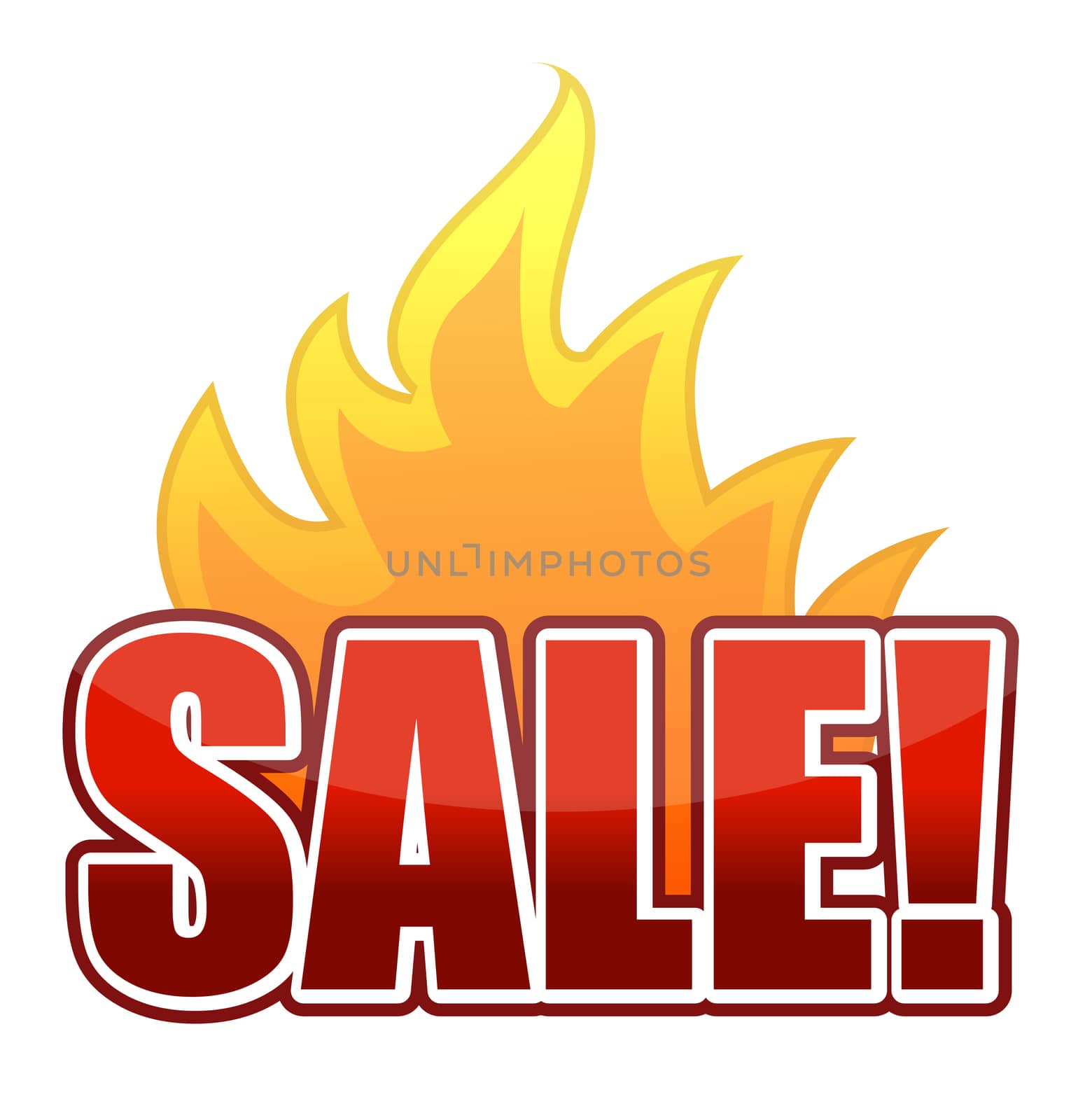 Fire Sale text illustration design