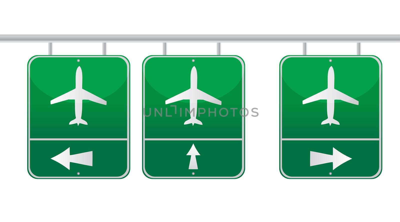 aircraft traffic sign illustration design over white by alexmillos