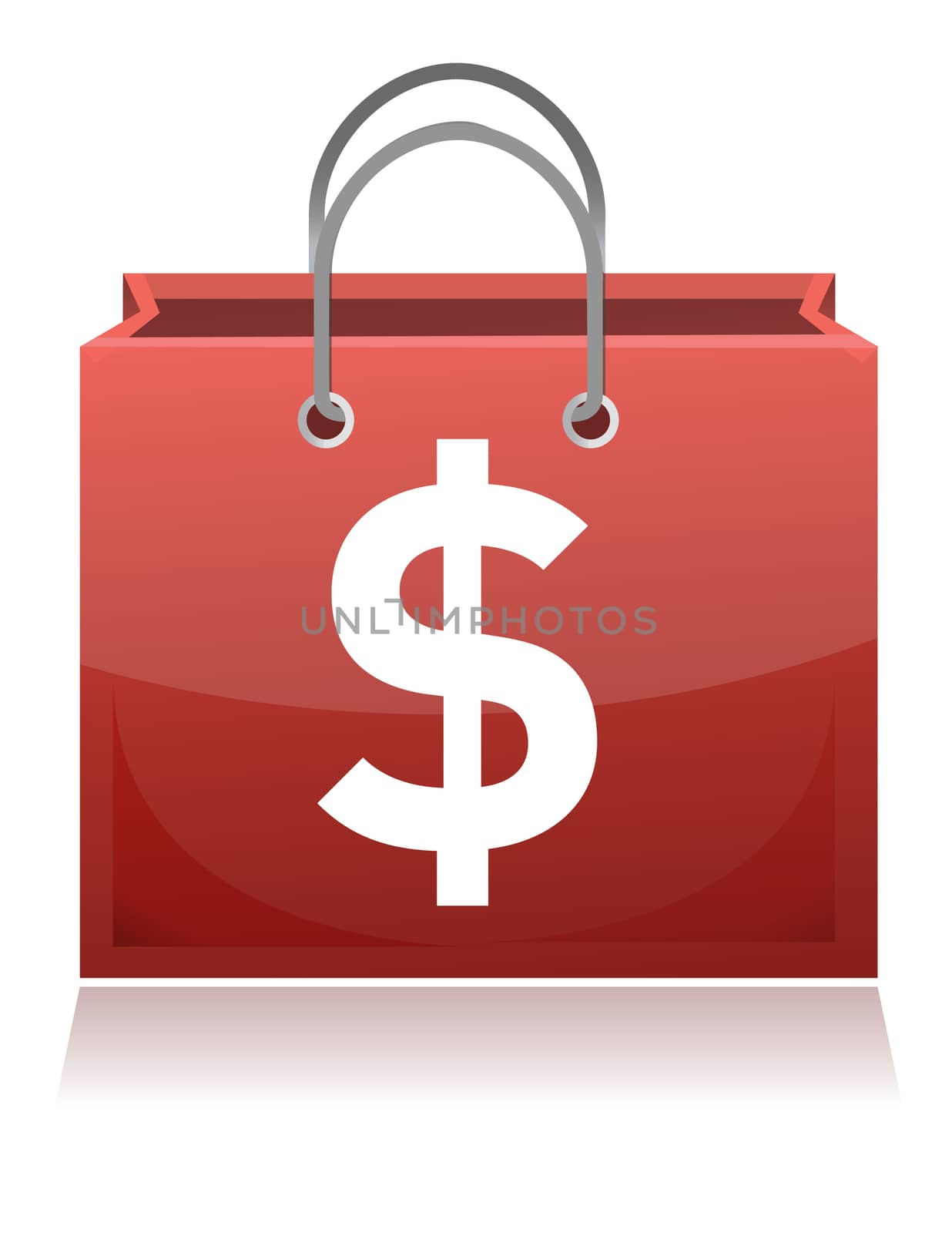 Shopping bag with dollar sign