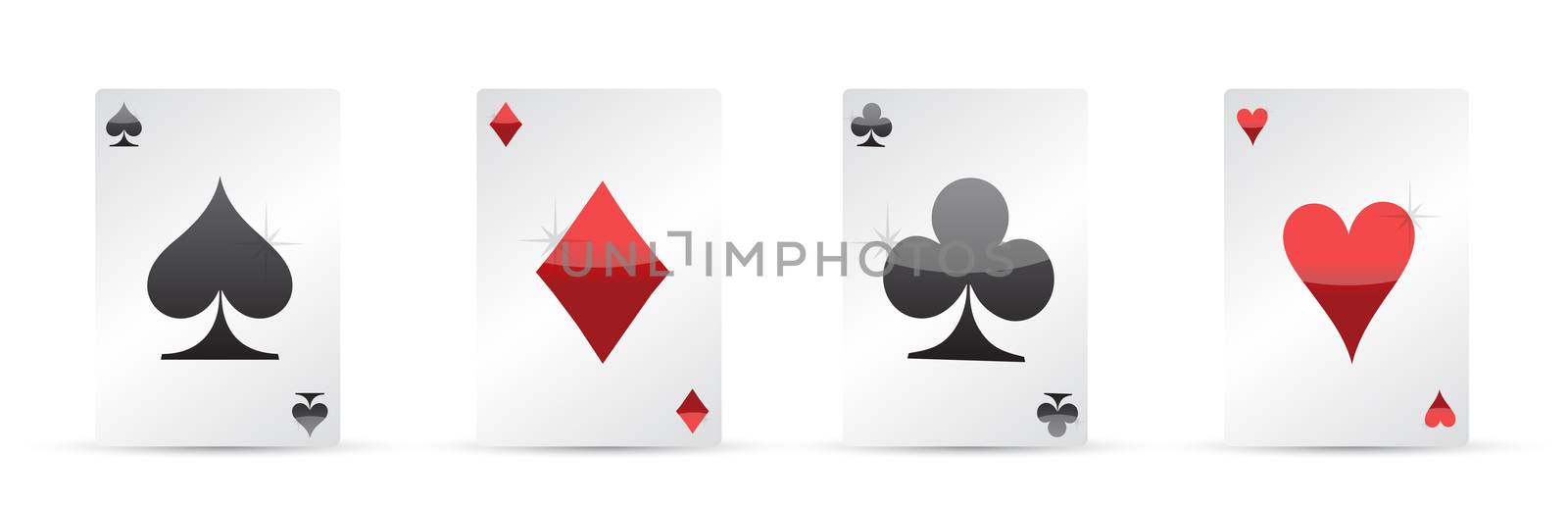 Playing cards. Four aces poker illustration design by alexmillos