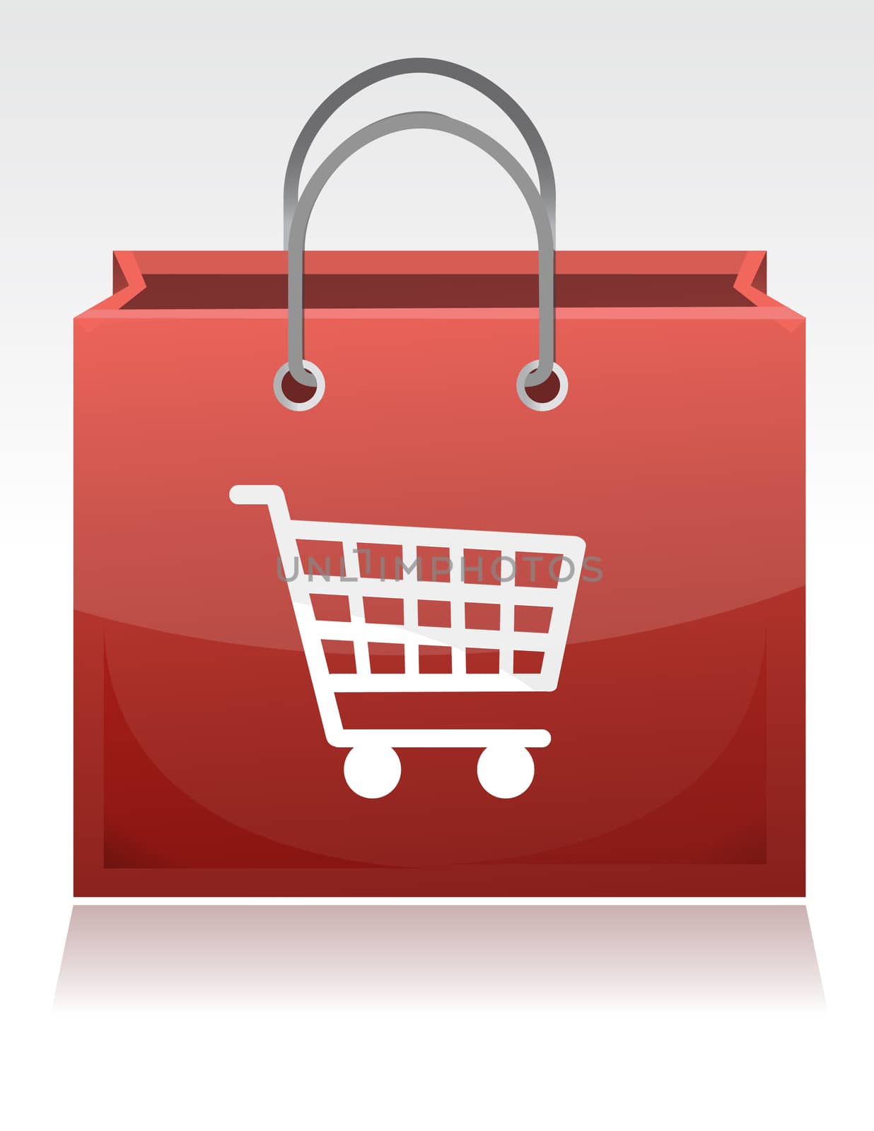 Shopping cart illustration design with a shopping cart design on by alexmillos