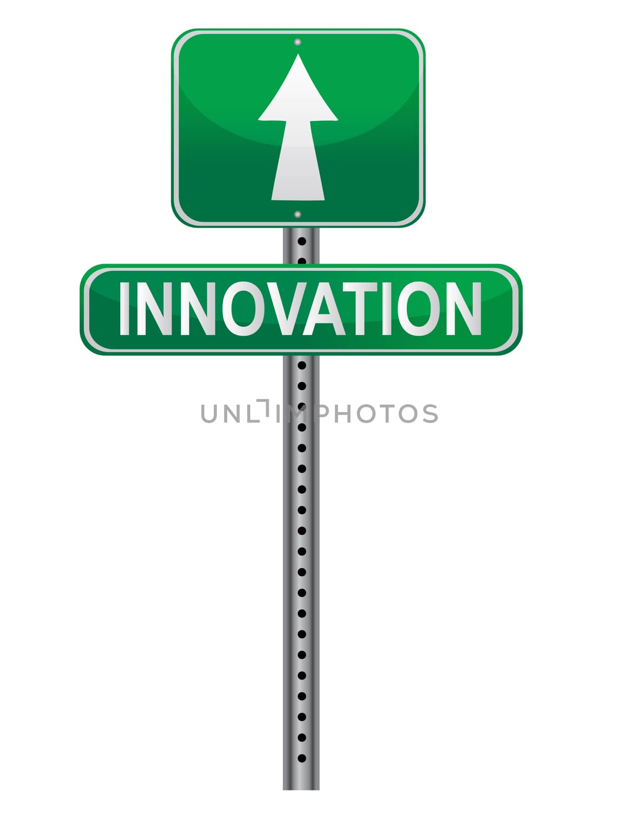 innovation Street sign with an arrow by alexmillos