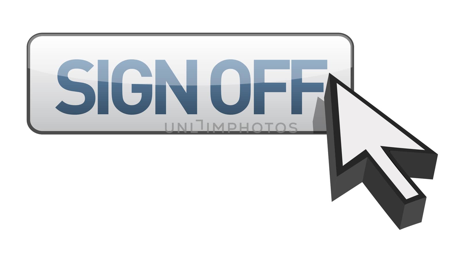sign off button illustration design by alexmillos