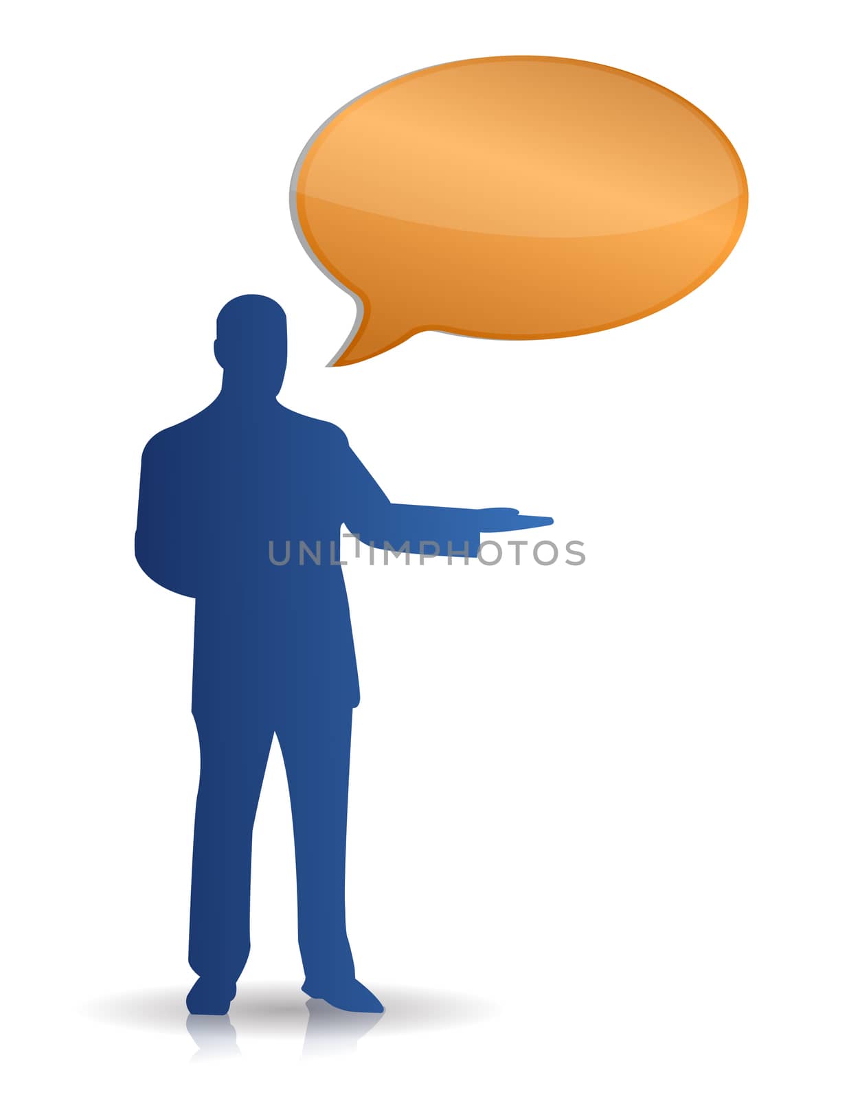 Message Bubbles isolated over a white background