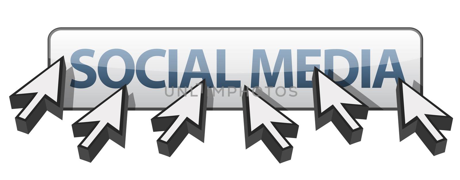 multiple cursors around social media button