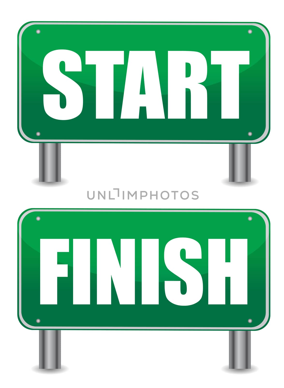 start finish illustration banners design