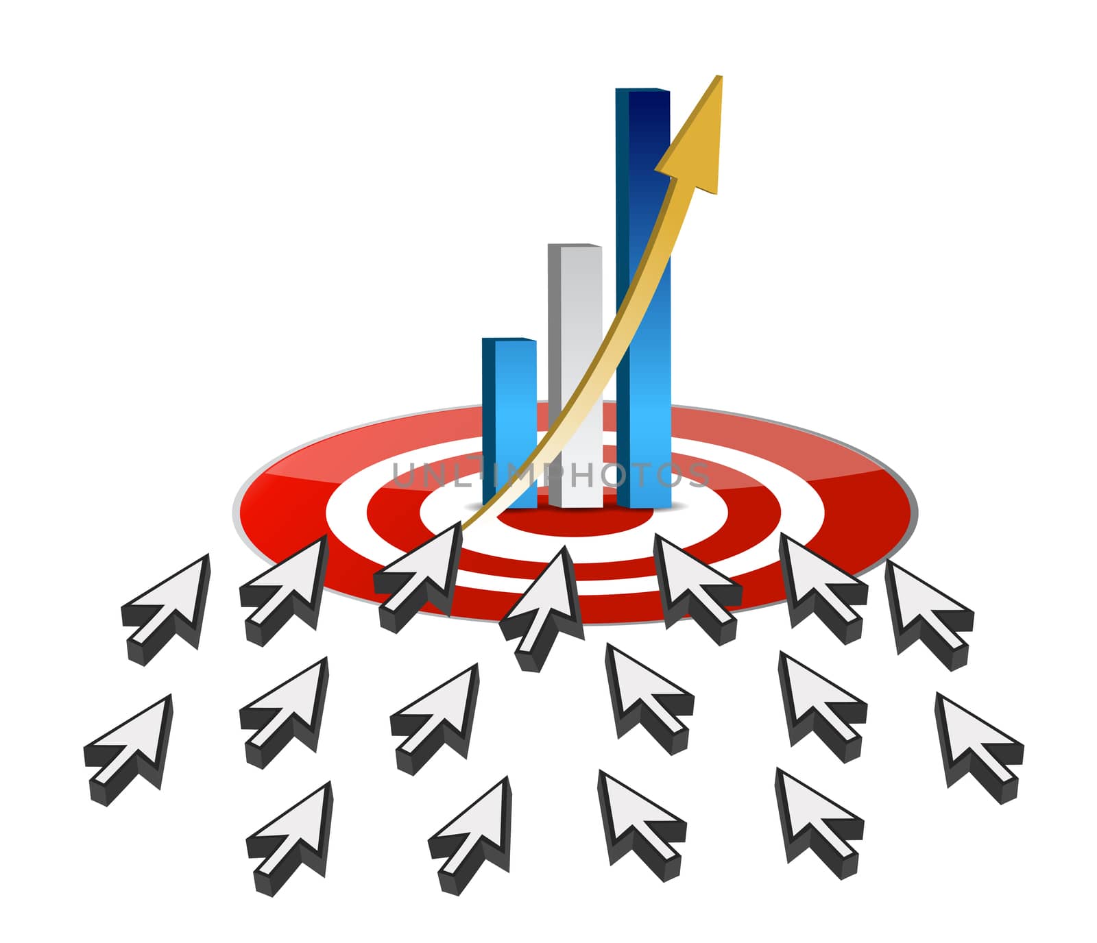 targeting business online success concept by alexmillos