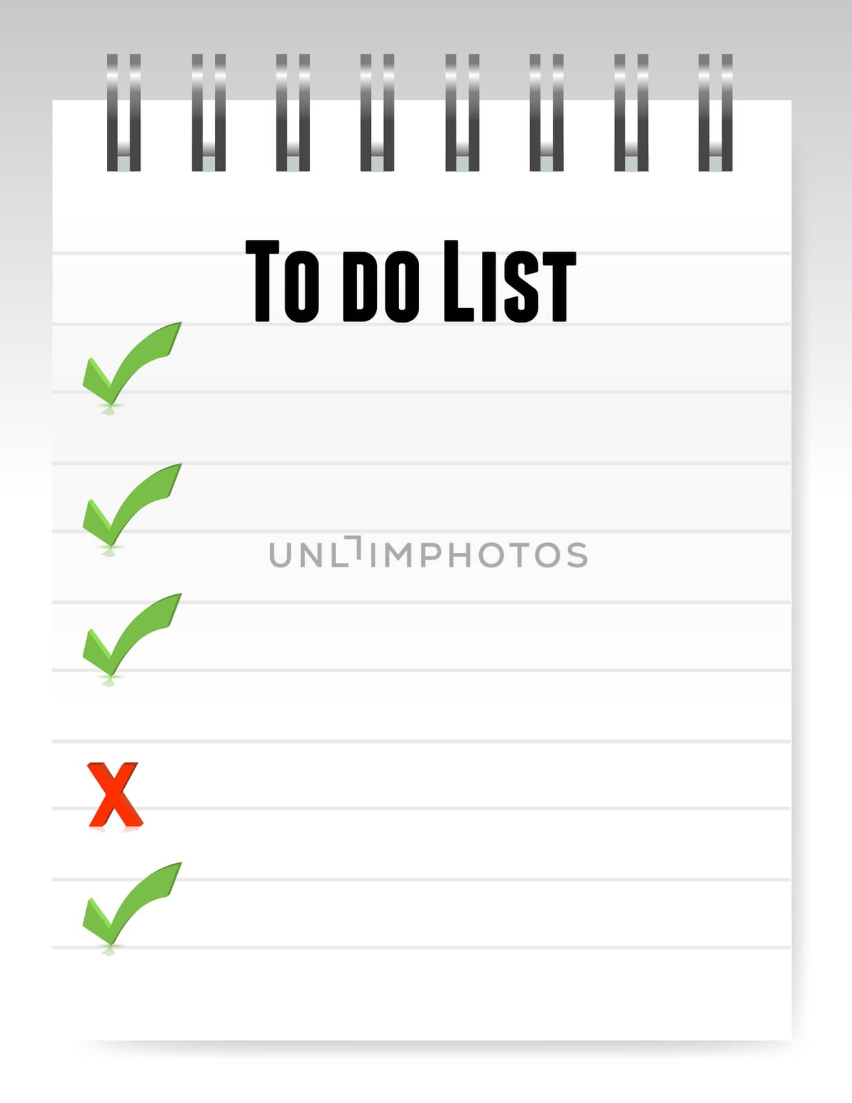 Notepad to do list illustration design