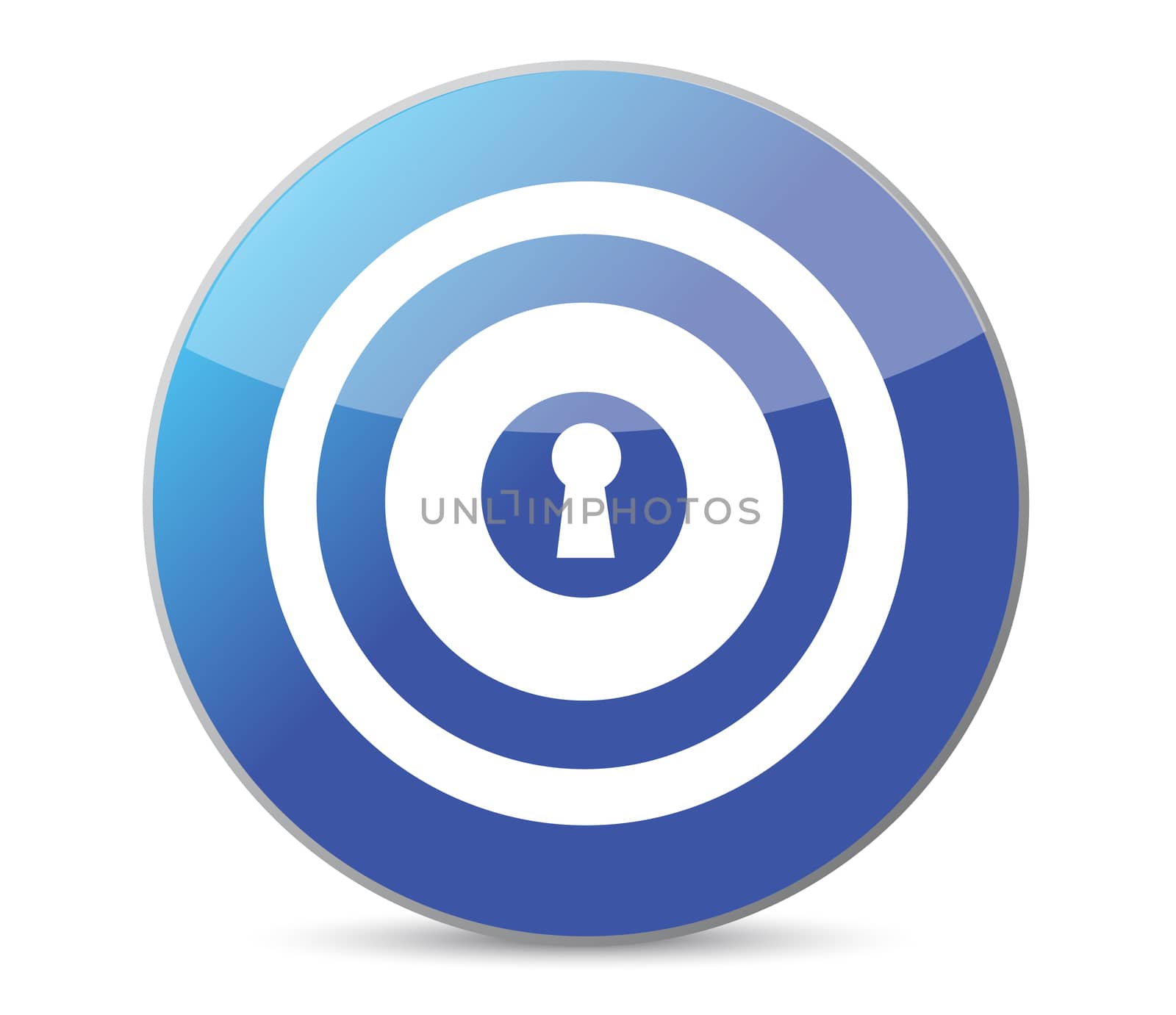 Blue key target illustration design on a white background by alexmillos