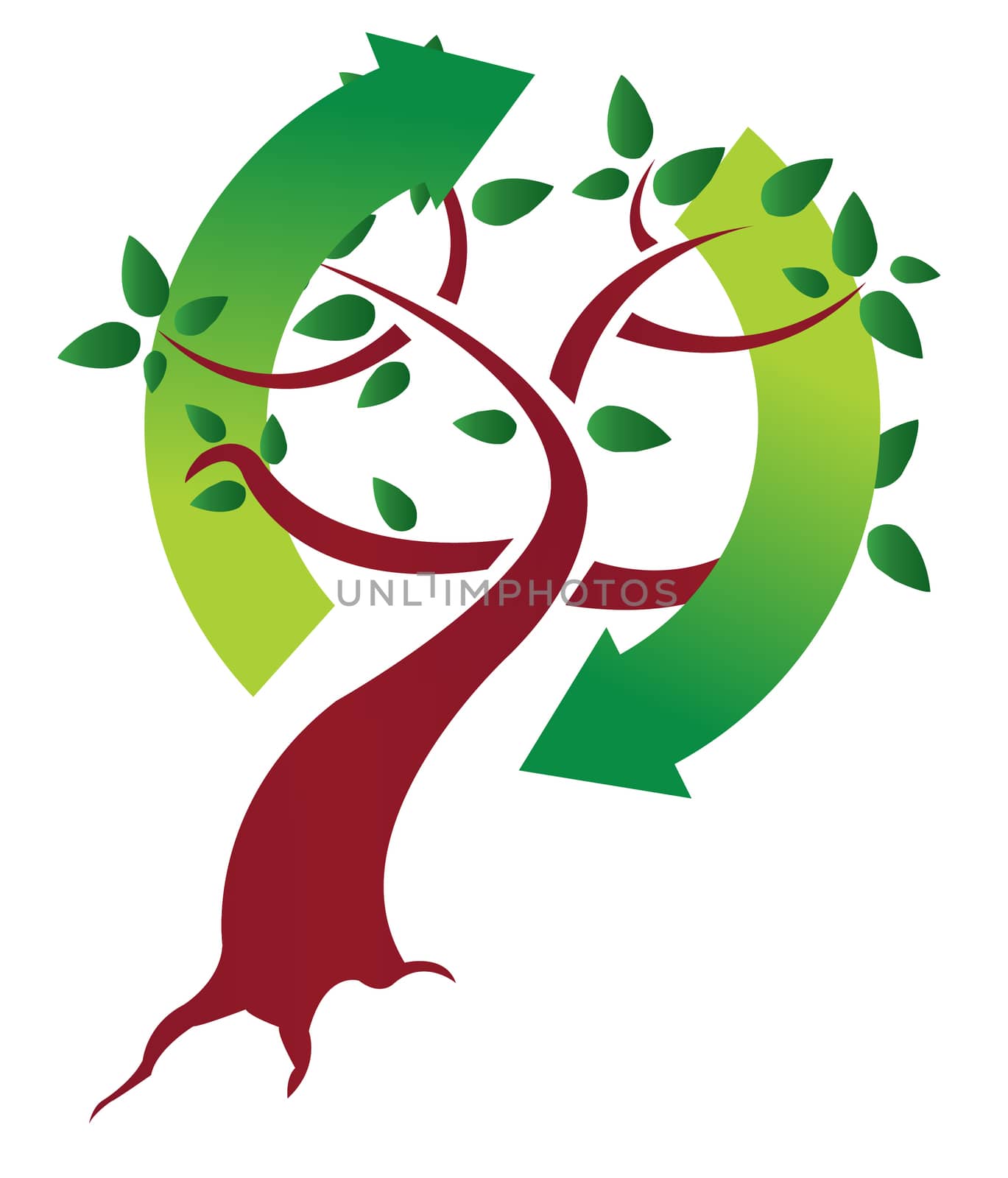 ecological tree concept illustration design over white