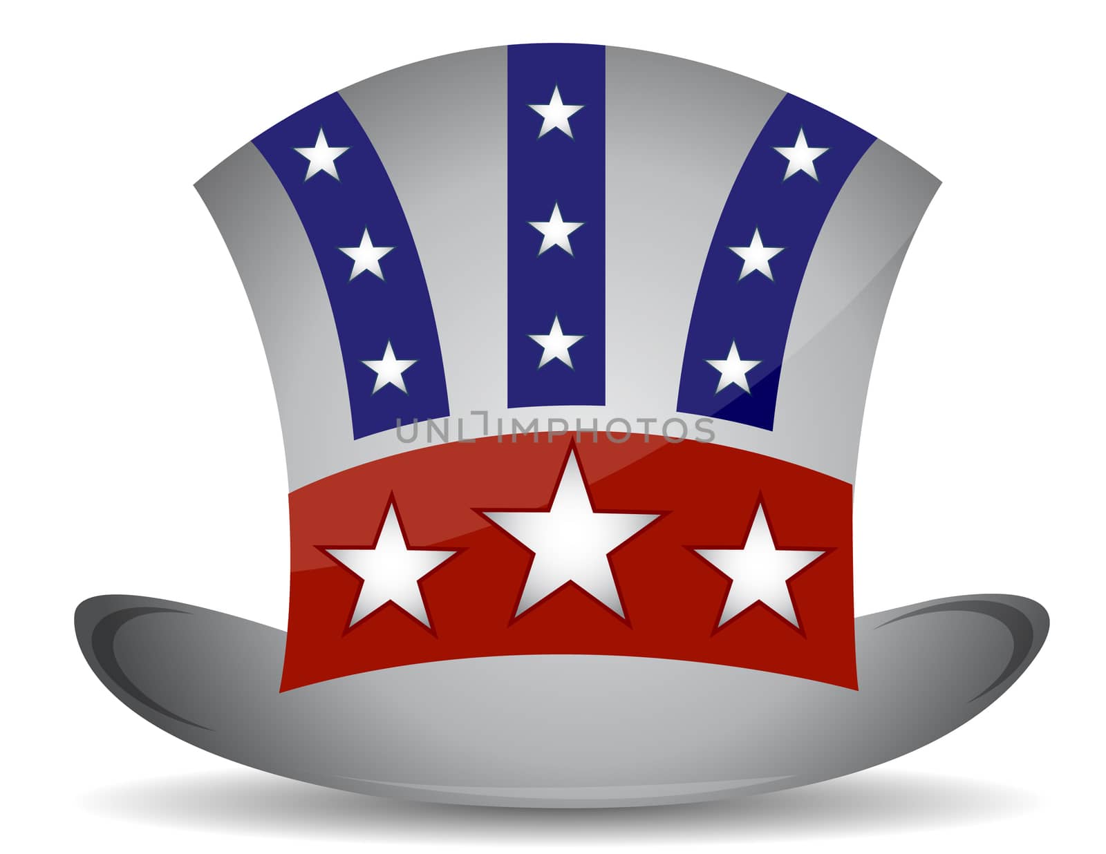US hat illustration design isolated over a white background