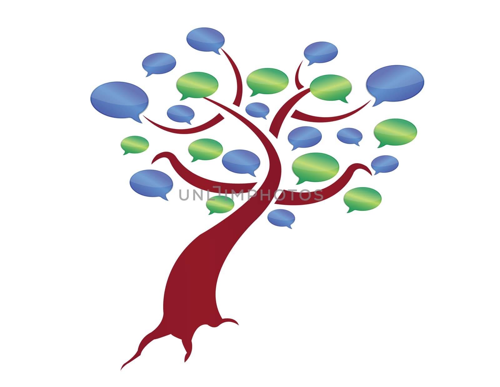 message tree illustration design over a white background