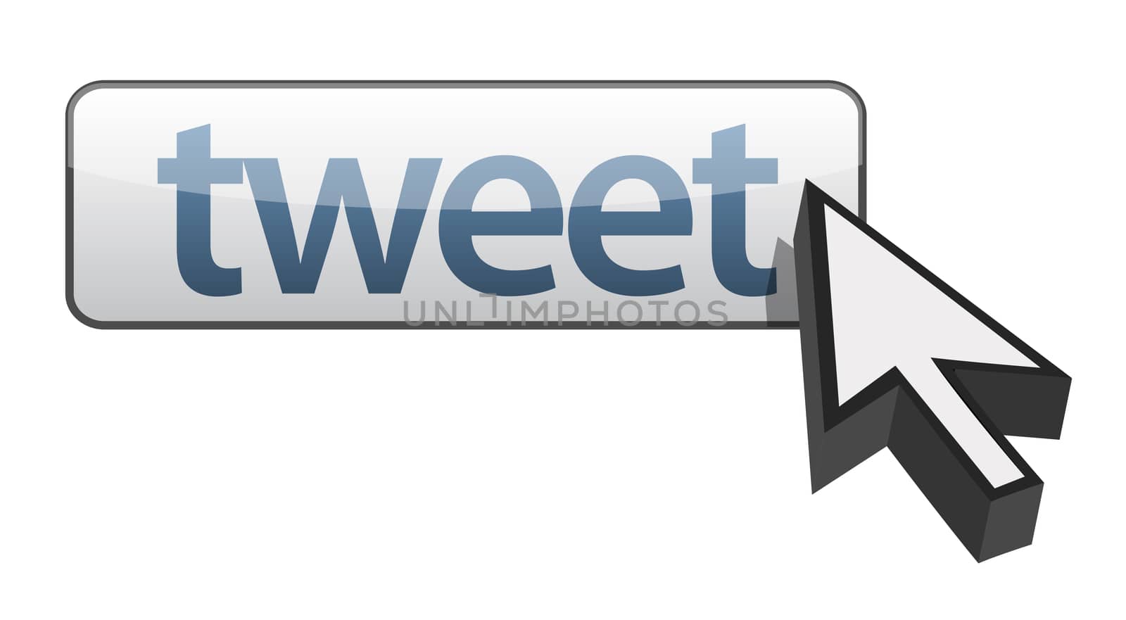 tweet button illustration design concept by alexmillos