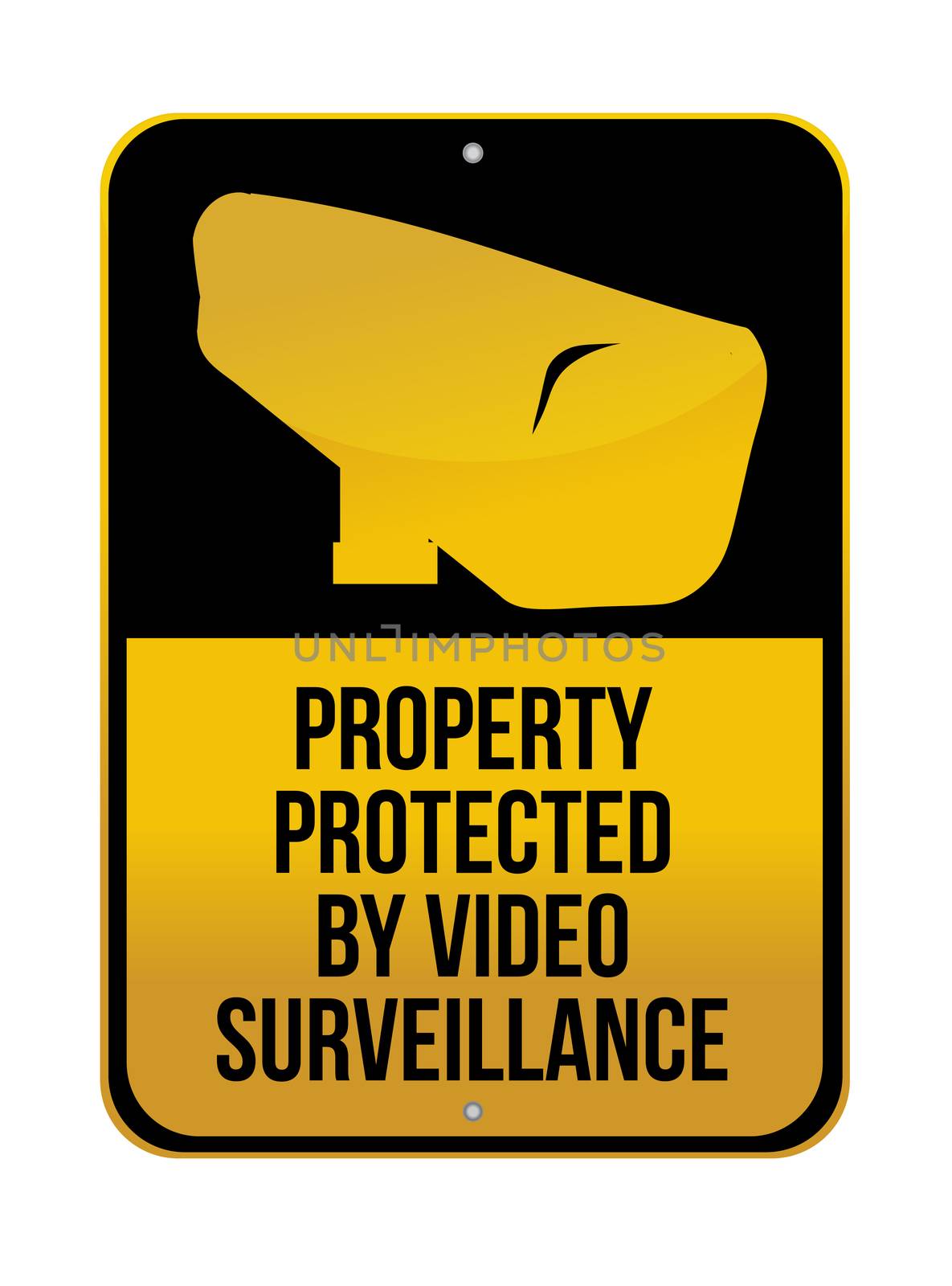 Camera Surveillance sign illustration design over a white backgr by alexmillos
