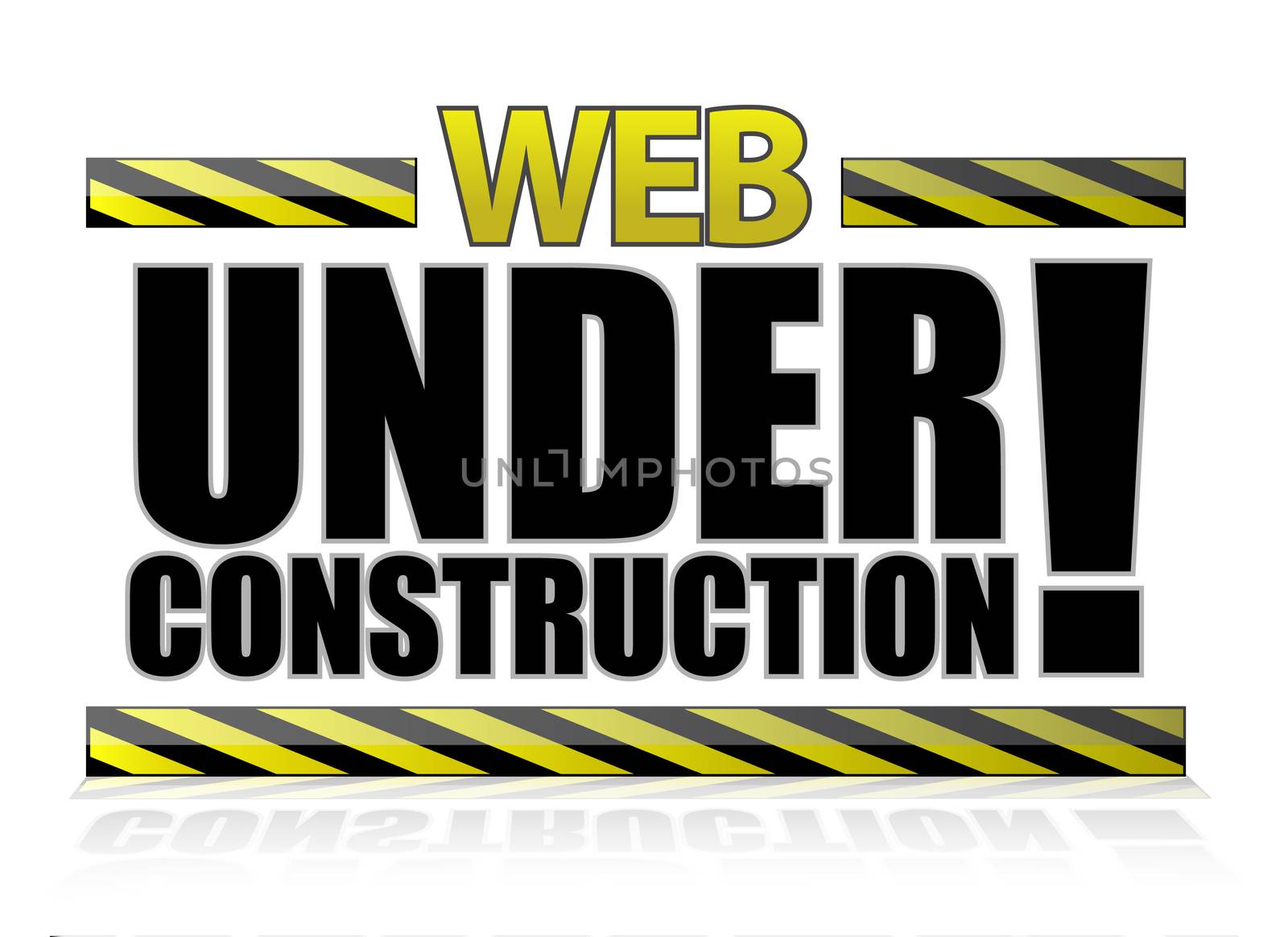 Web under construction illustration sign