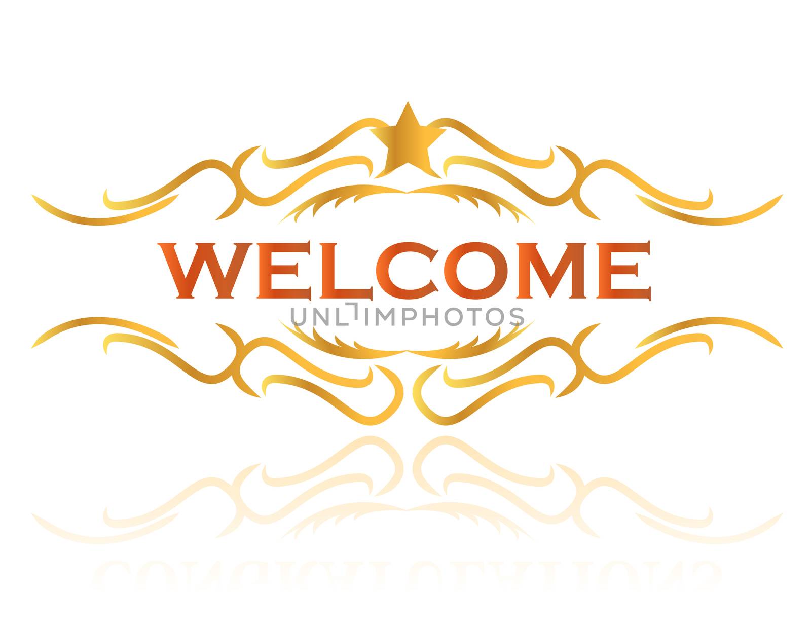 welcome sign design illustration