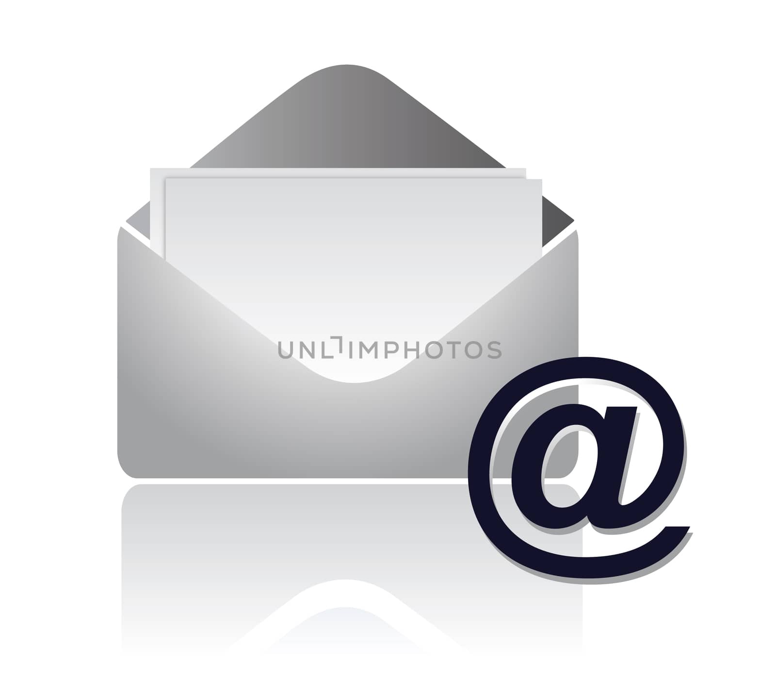 Envelope Email sign isolated on white. Vector file available