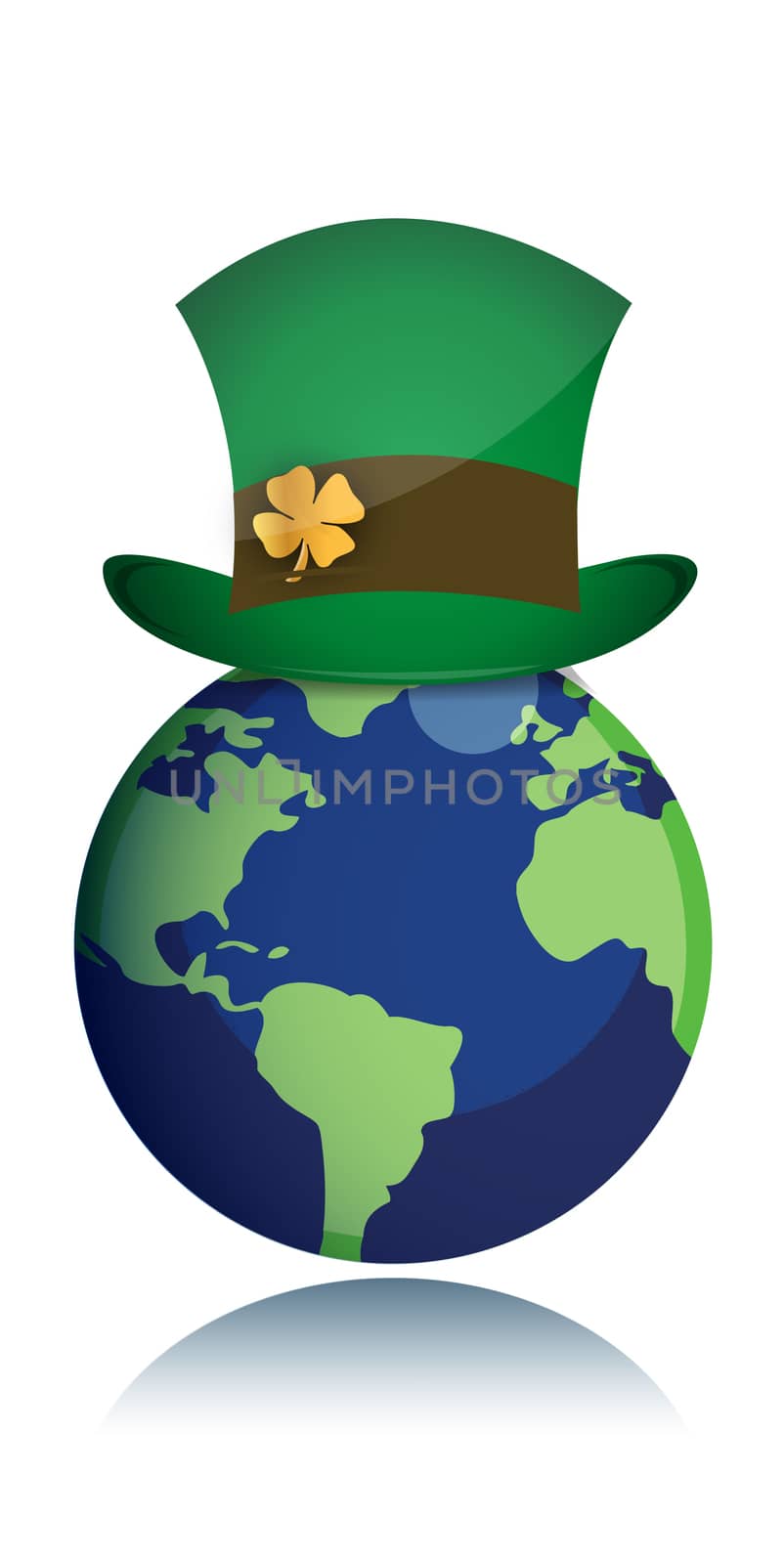 St Patrick day concept with green hat by alexmillos