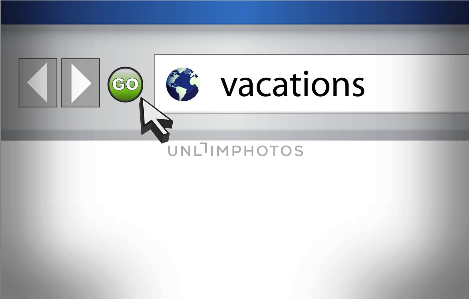 World Wide Web browser background with word vacations and cursor by alexmillos