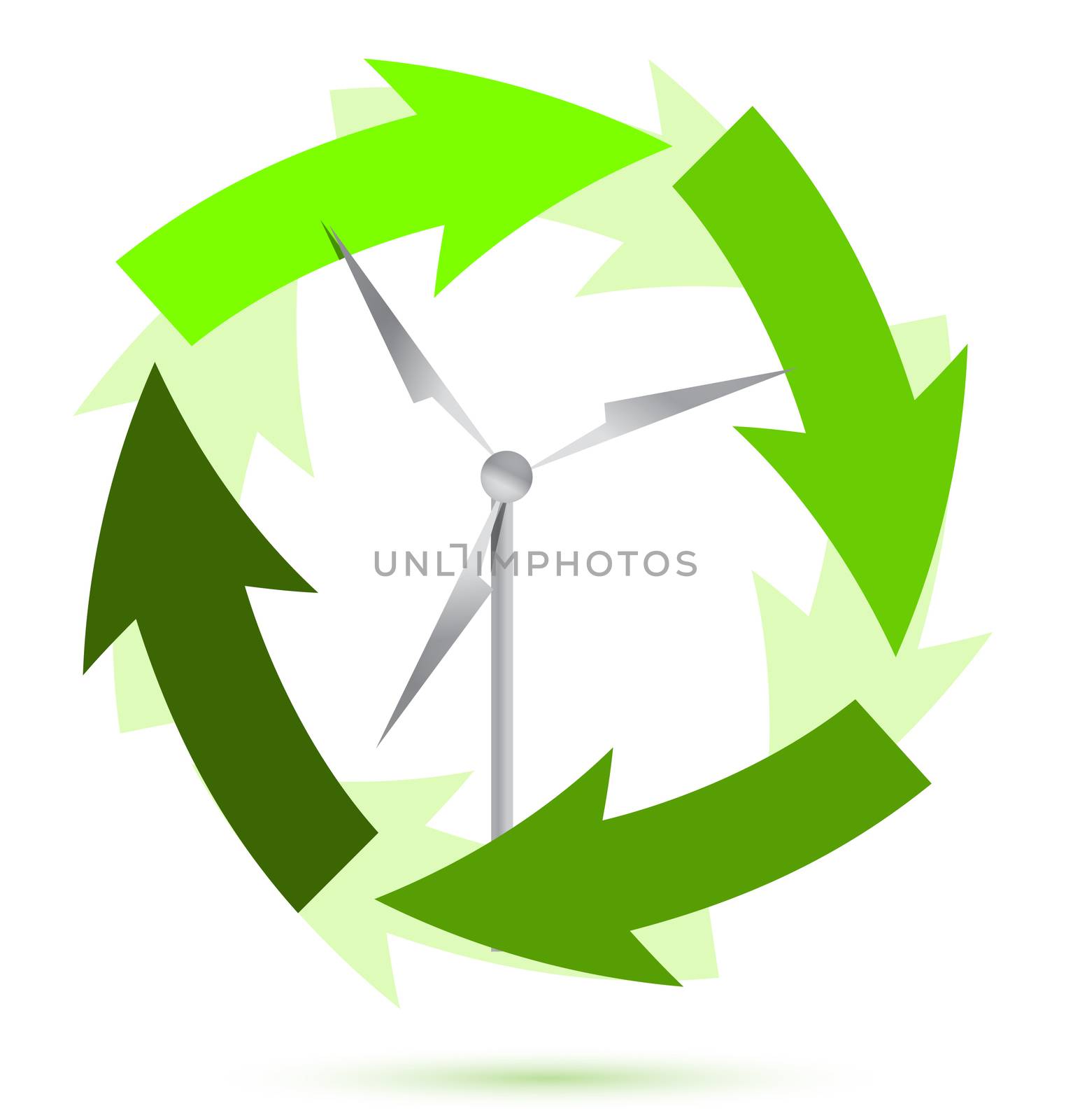 Wind mill wind power illustration design by alexmillos