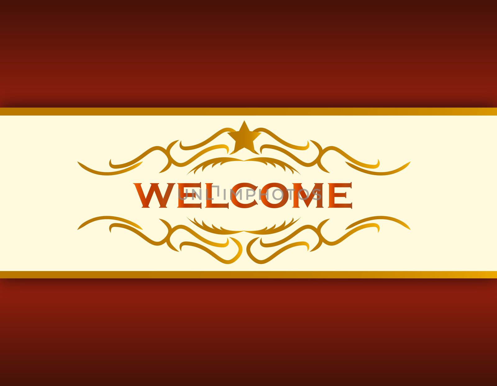 welcome illustration background gold design by alexmillos