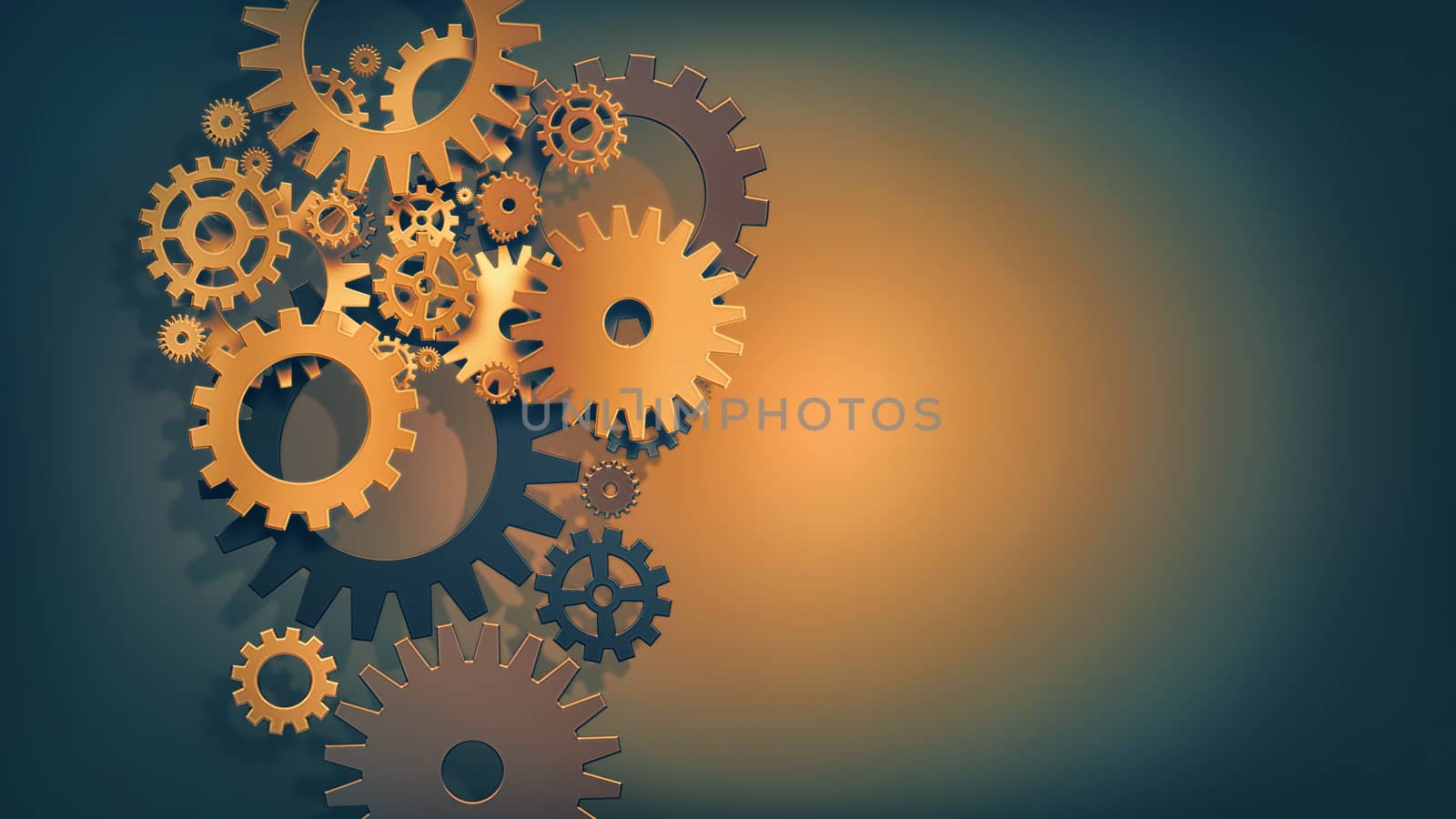 Abstract business technology background with gears.